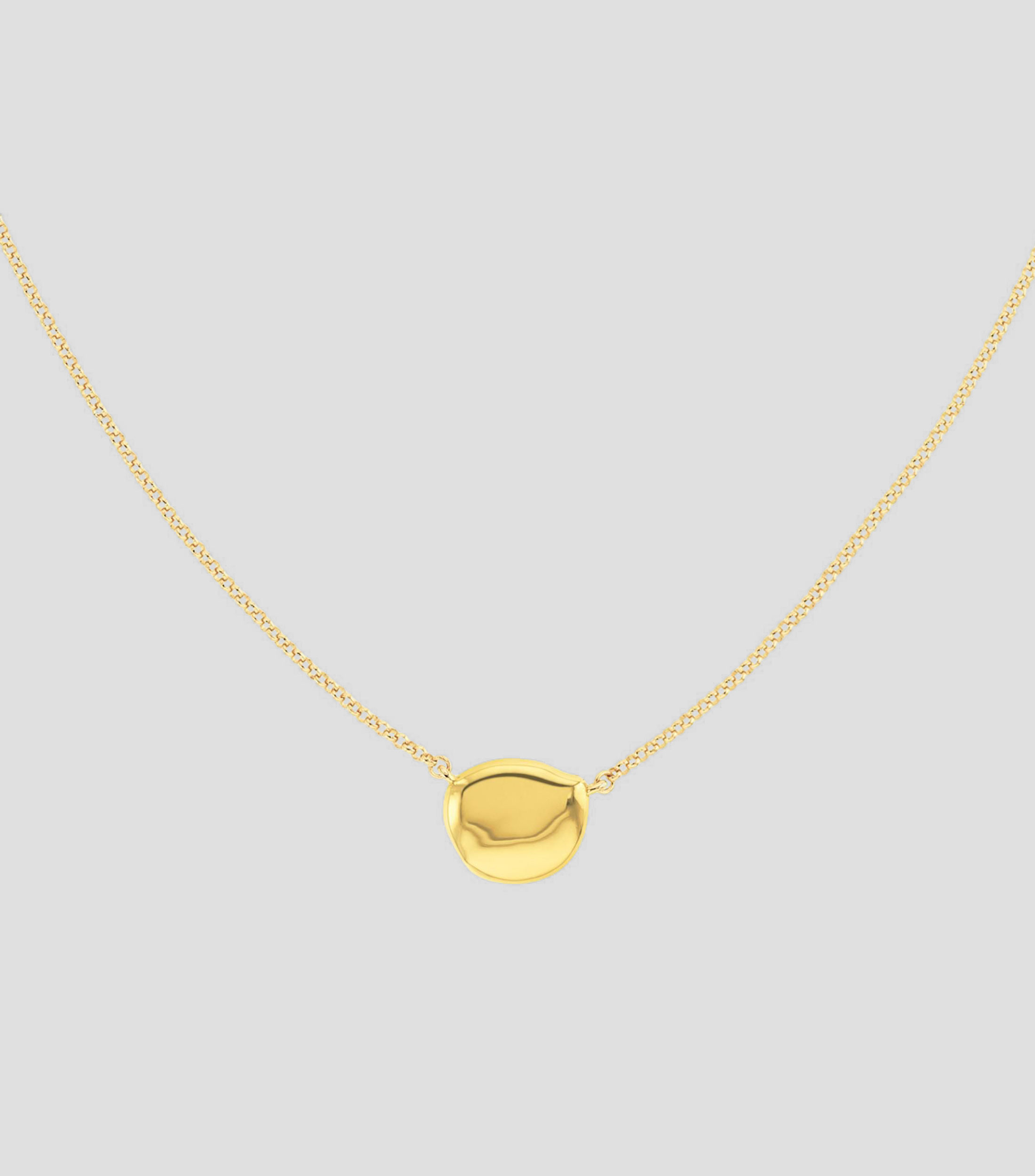 Collar con dije redondo en plata Minimal Pebble Mujer