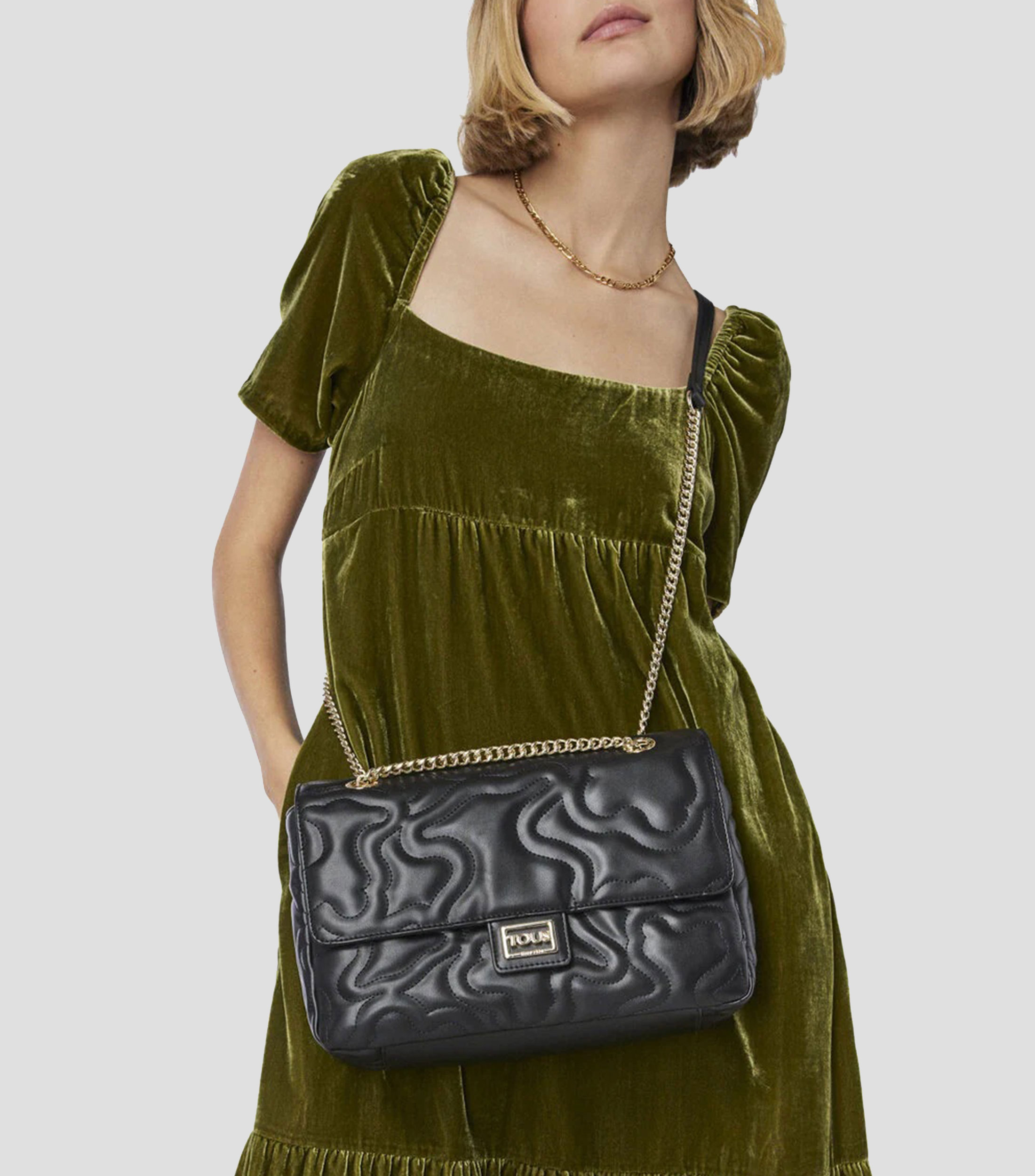 Bolso crossbody negro capitoneado Kaos Dream Mujer