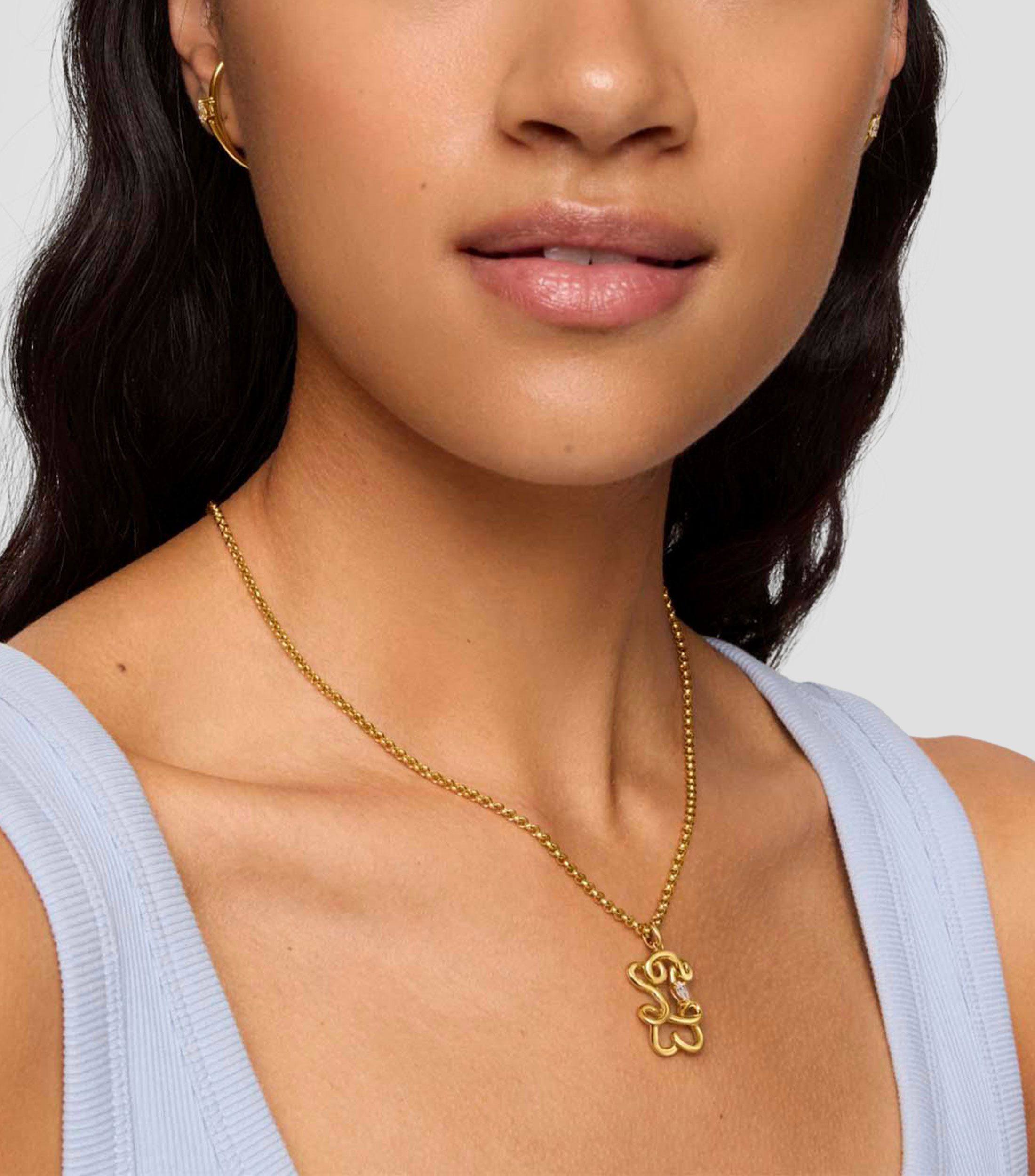 Dije oso en plata .925 Lio LGD con diamantes Mujer