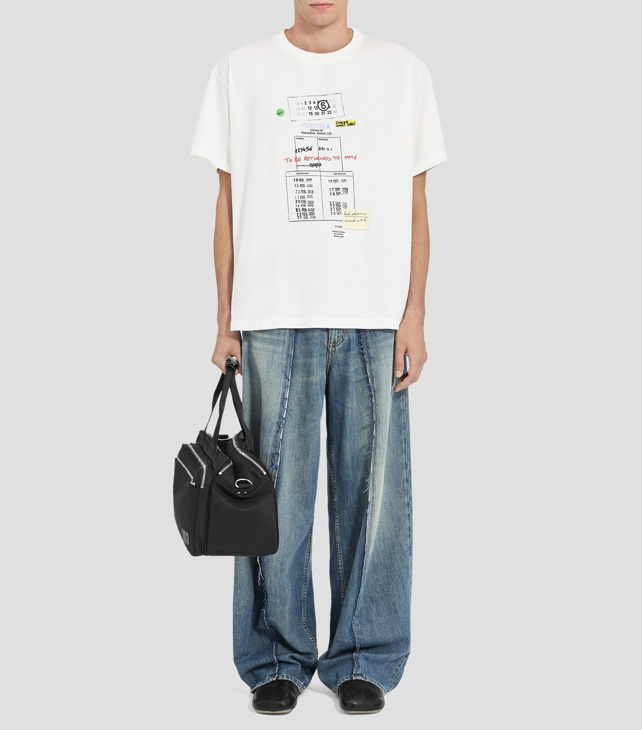Playera de cuello redondo con manga corta estampada Hombre