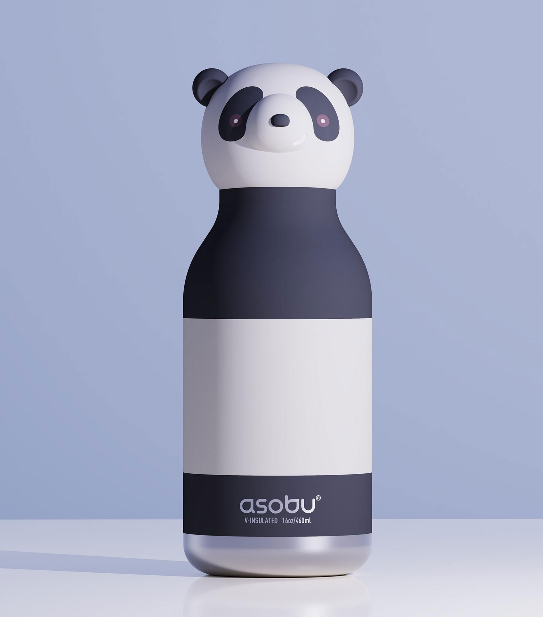 Botella Panda en acero inoxidable, 460 ml