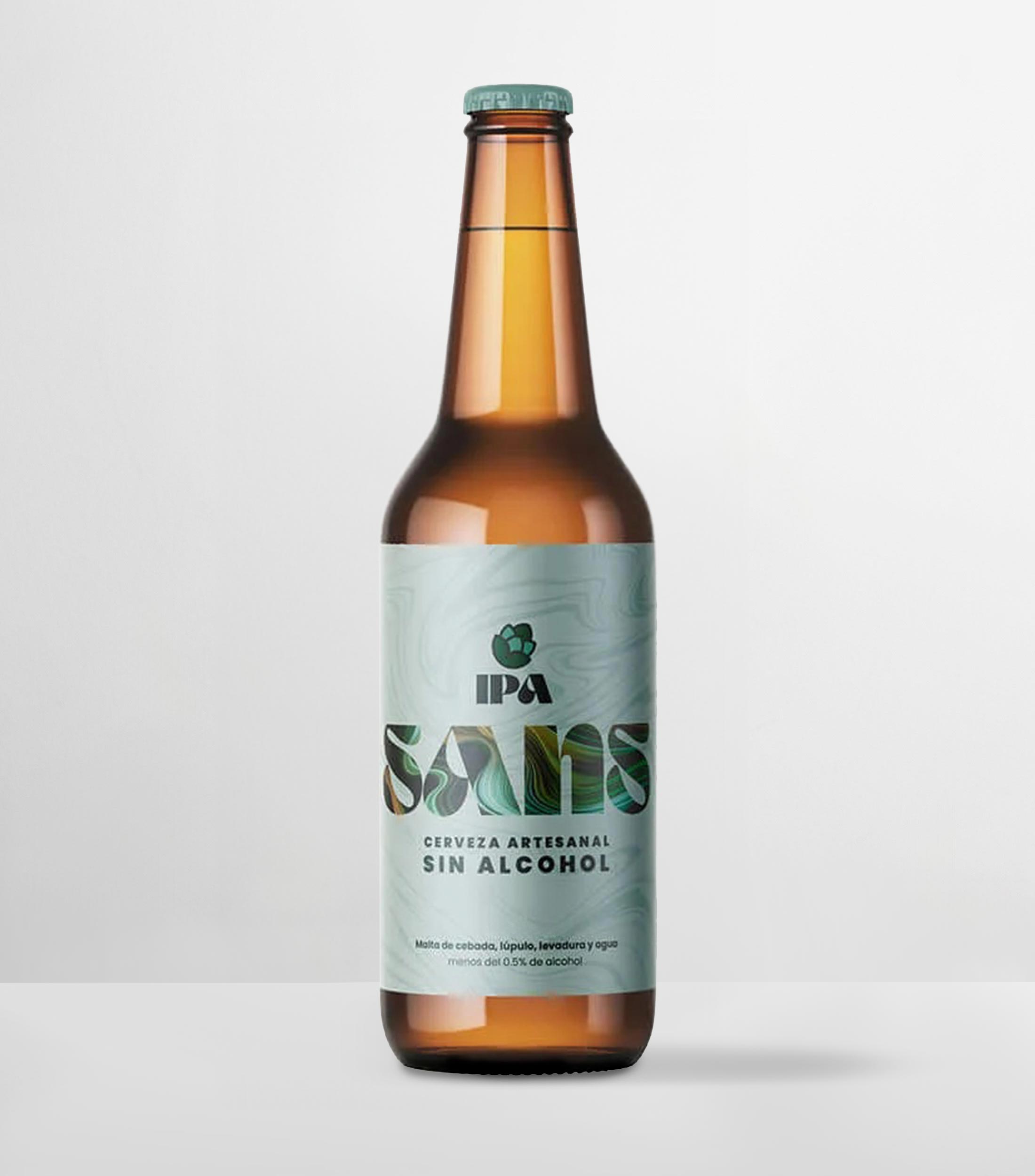 Cerveza Sans IPA Ale Sin Alcohol, 355 ml