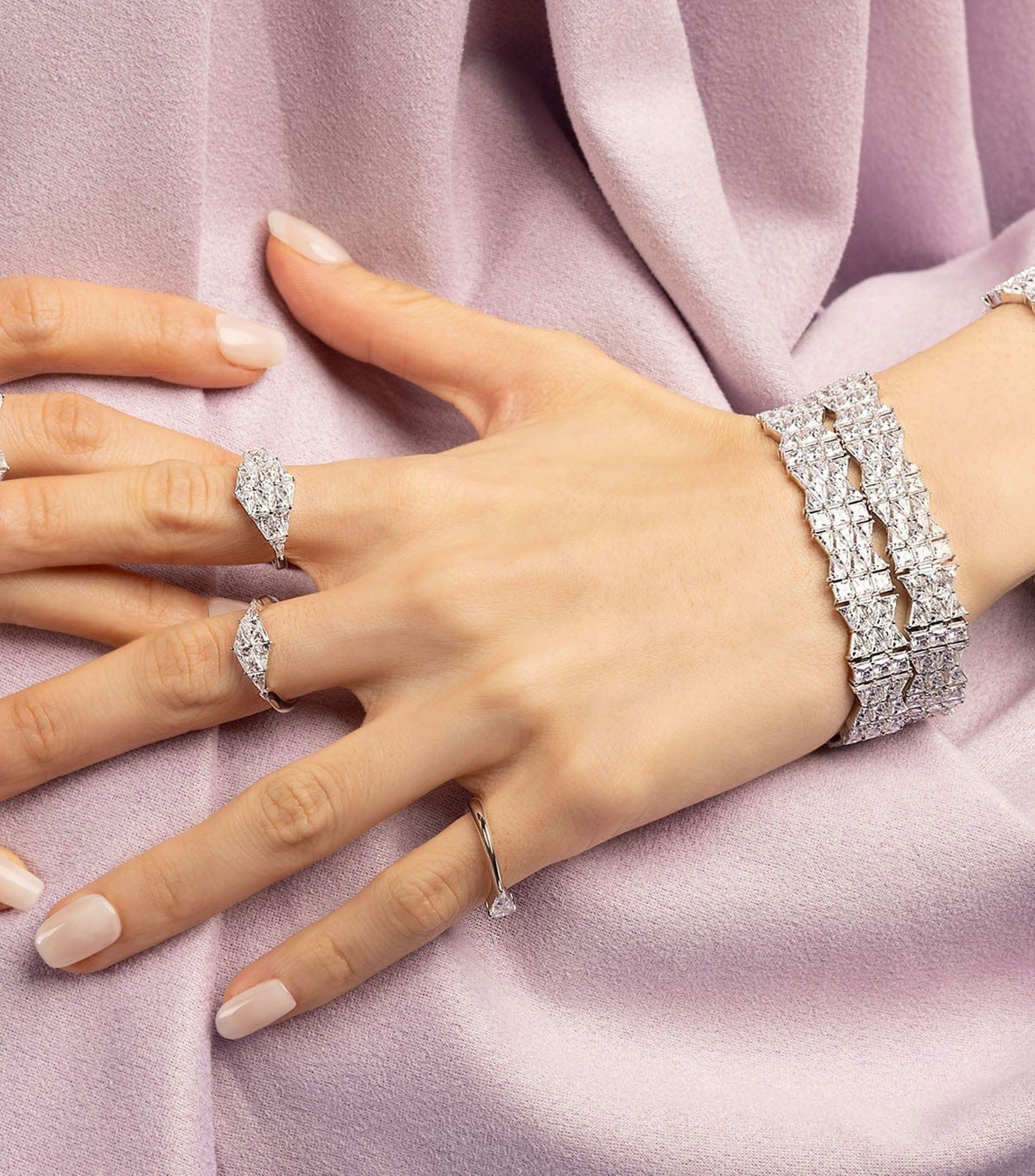 Anillo en plata .925 Printemps incrustaciones de zirconia cúbica Mujer