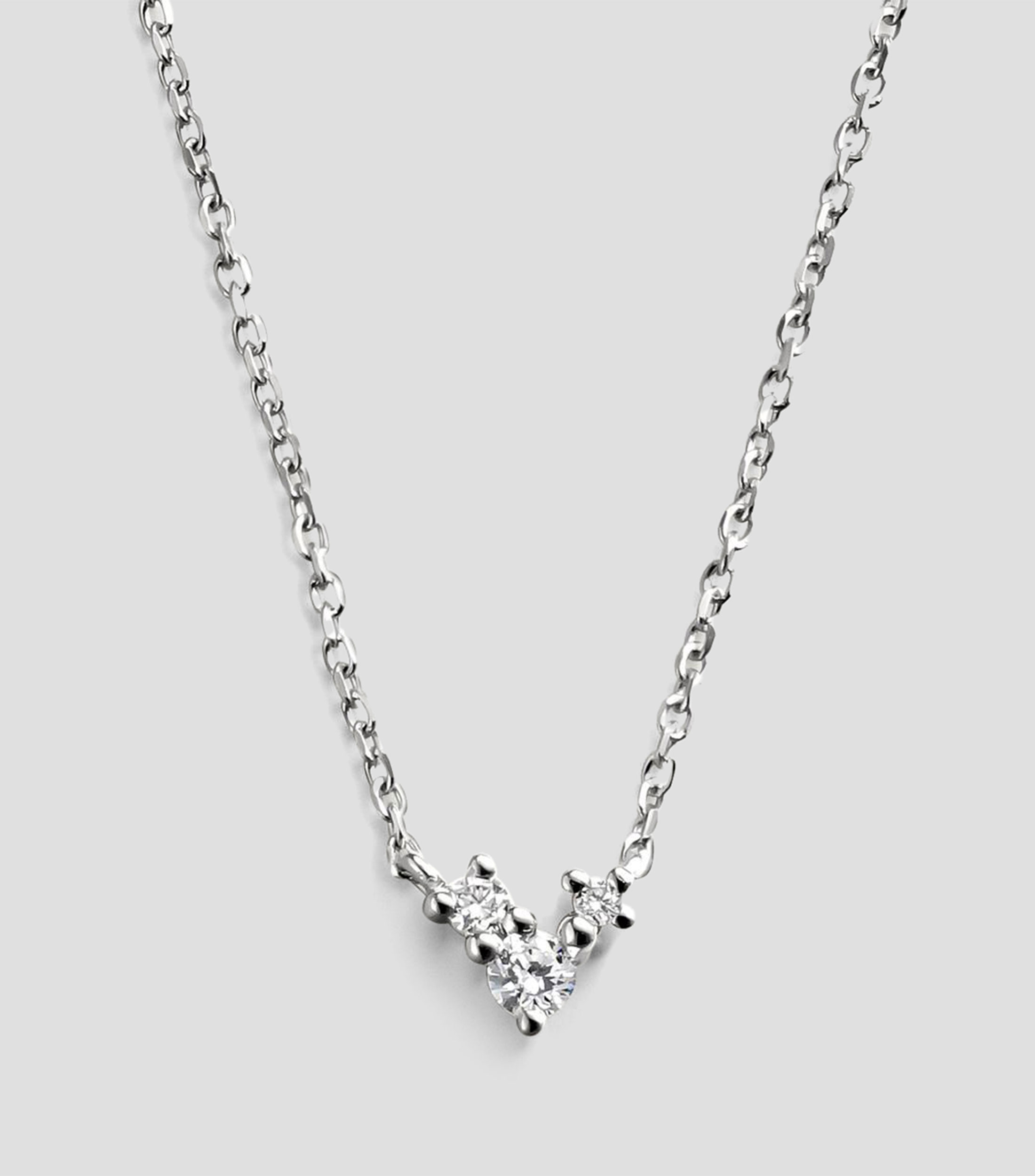 Collar en oro blanco de 18 kilates con diamantes Mic Mujer