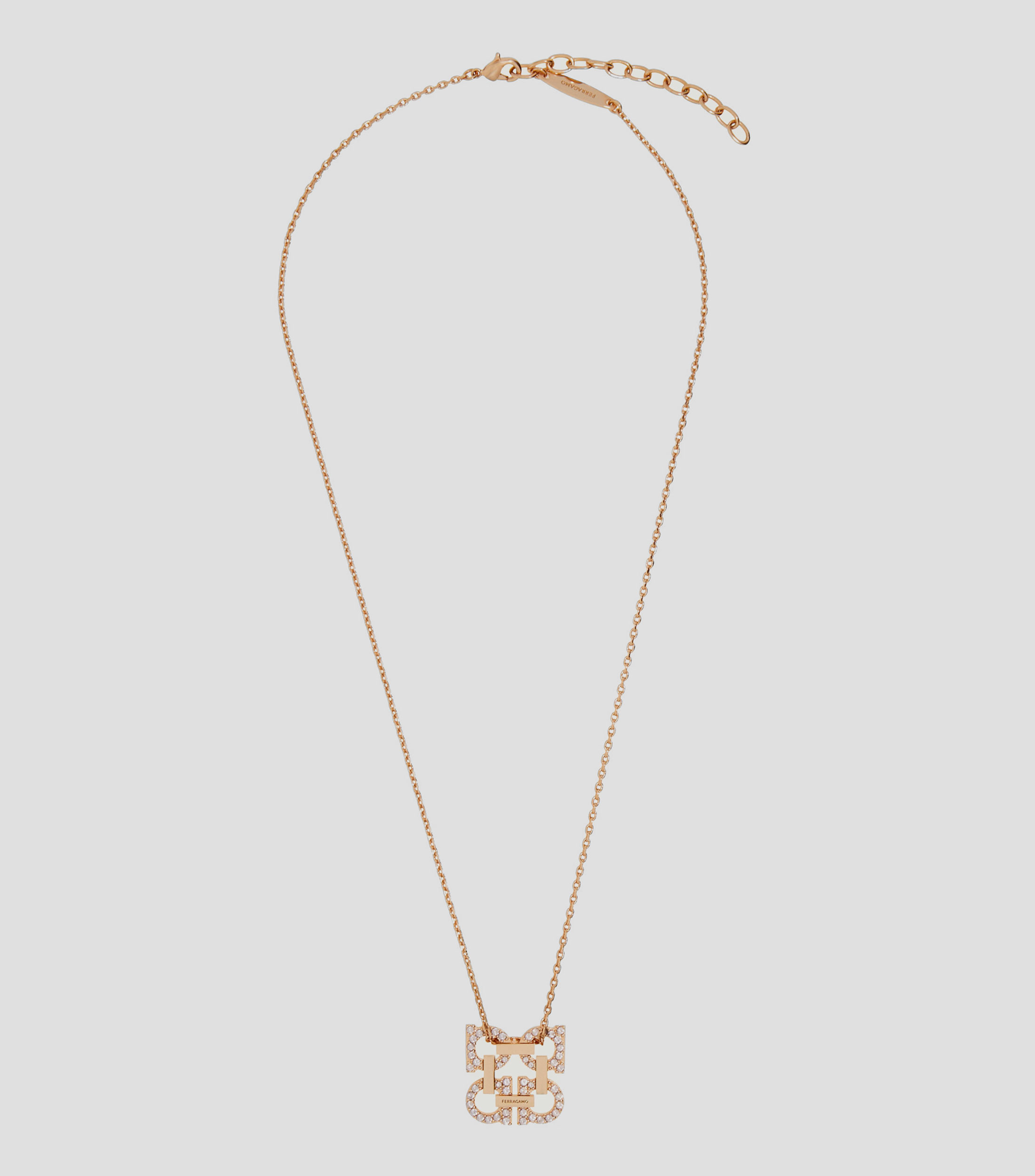 Collar con colgante Four Gancini con cristales Mujer