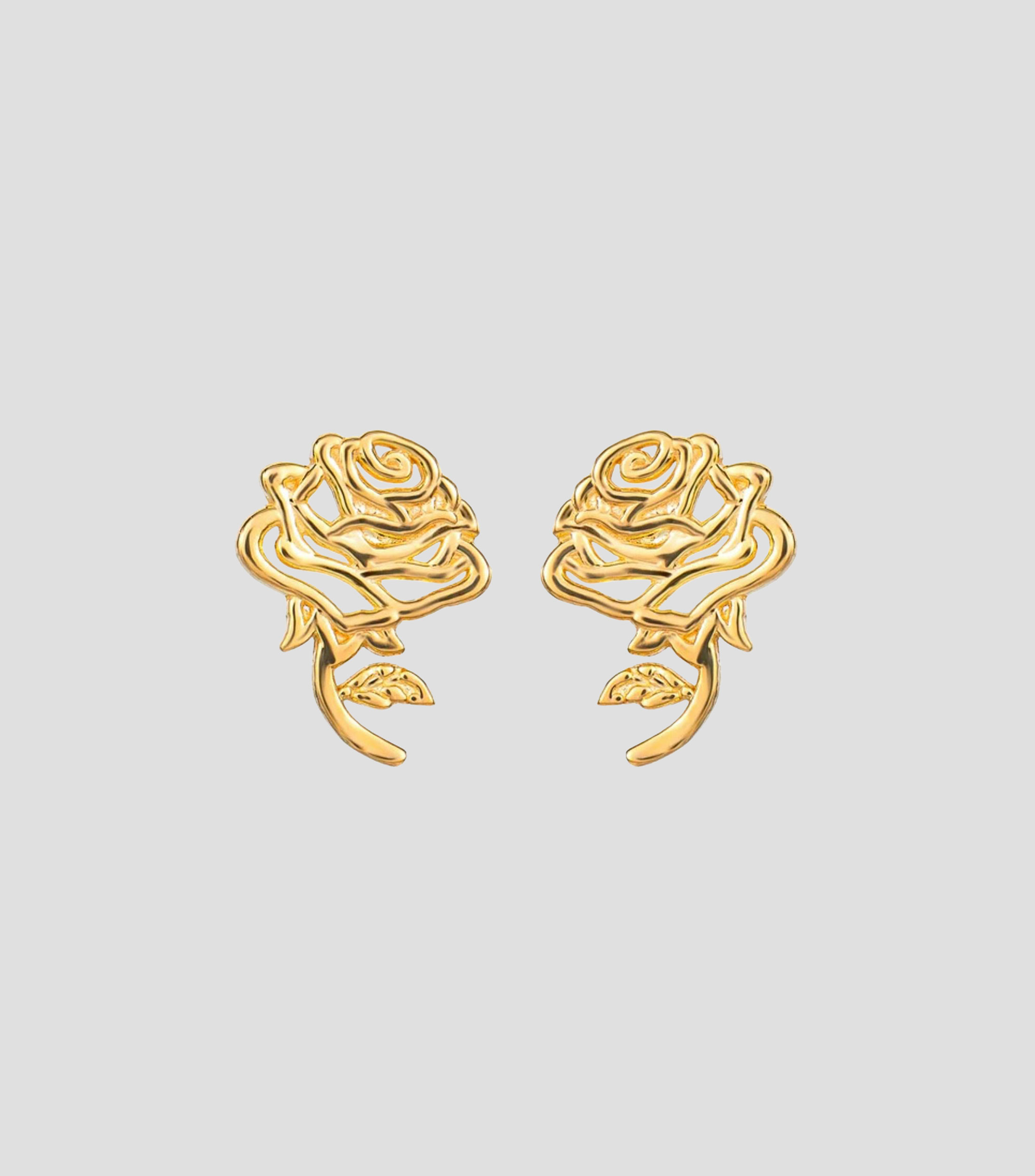Aretes en Oro de 14 Kilates La Bella y la bestia Niña