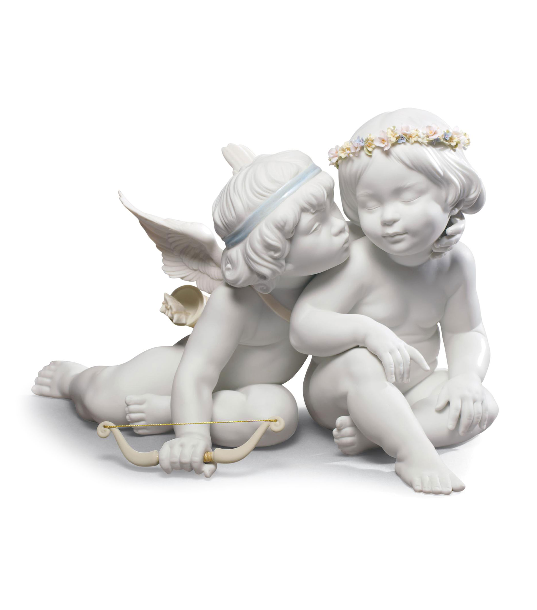 Figura ángeles Eros y Psike en porcelana