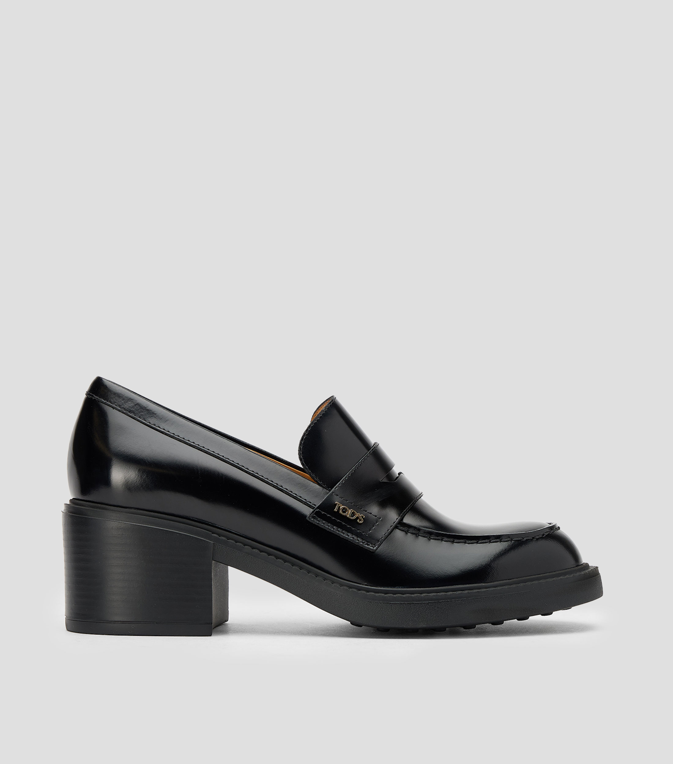 Mocasines en piel con cinta Mujer