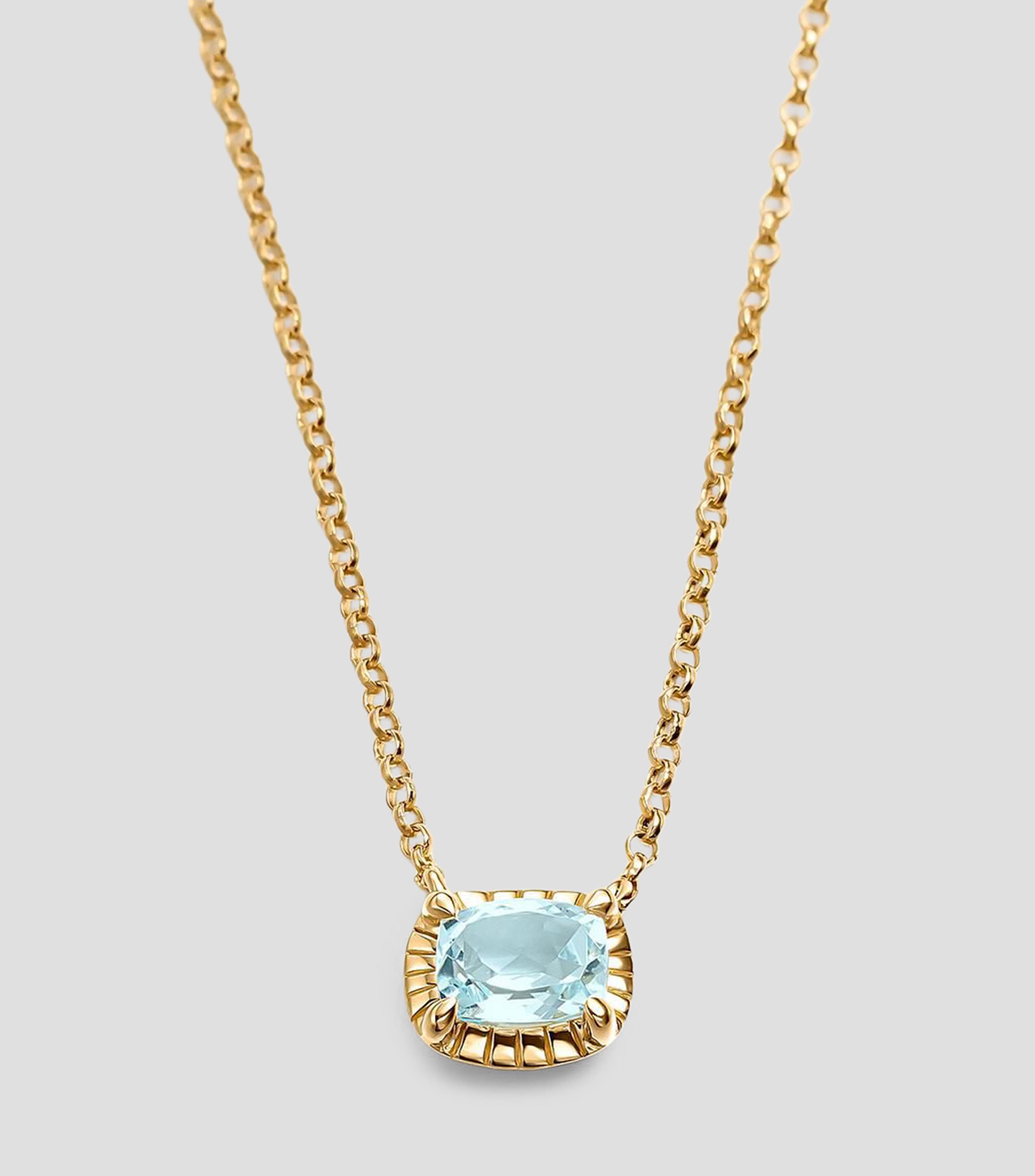 Collar en plata .925 con topacio azul sky Mujer
