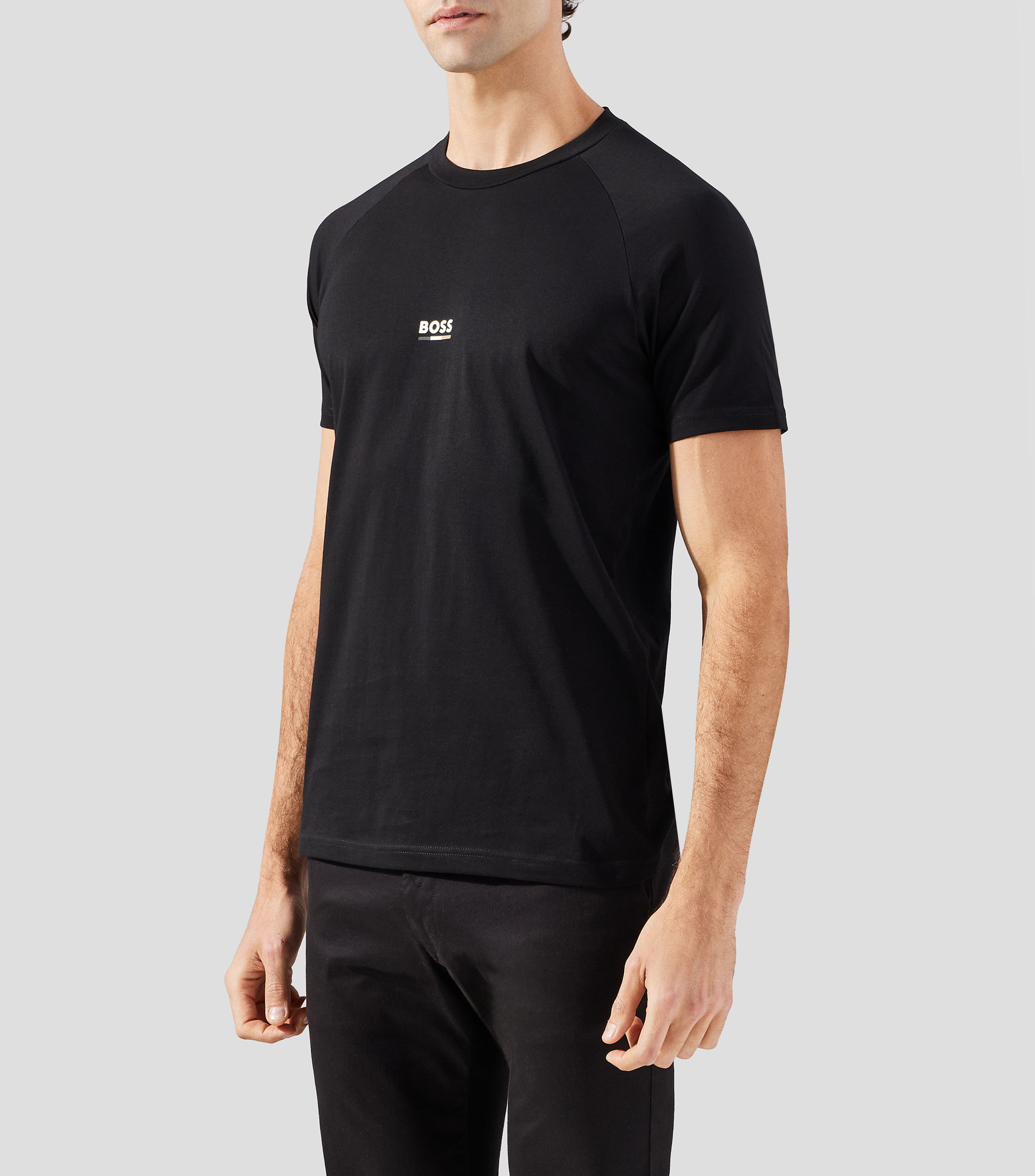 Playera cuello redondo manga corta estampada Hombre