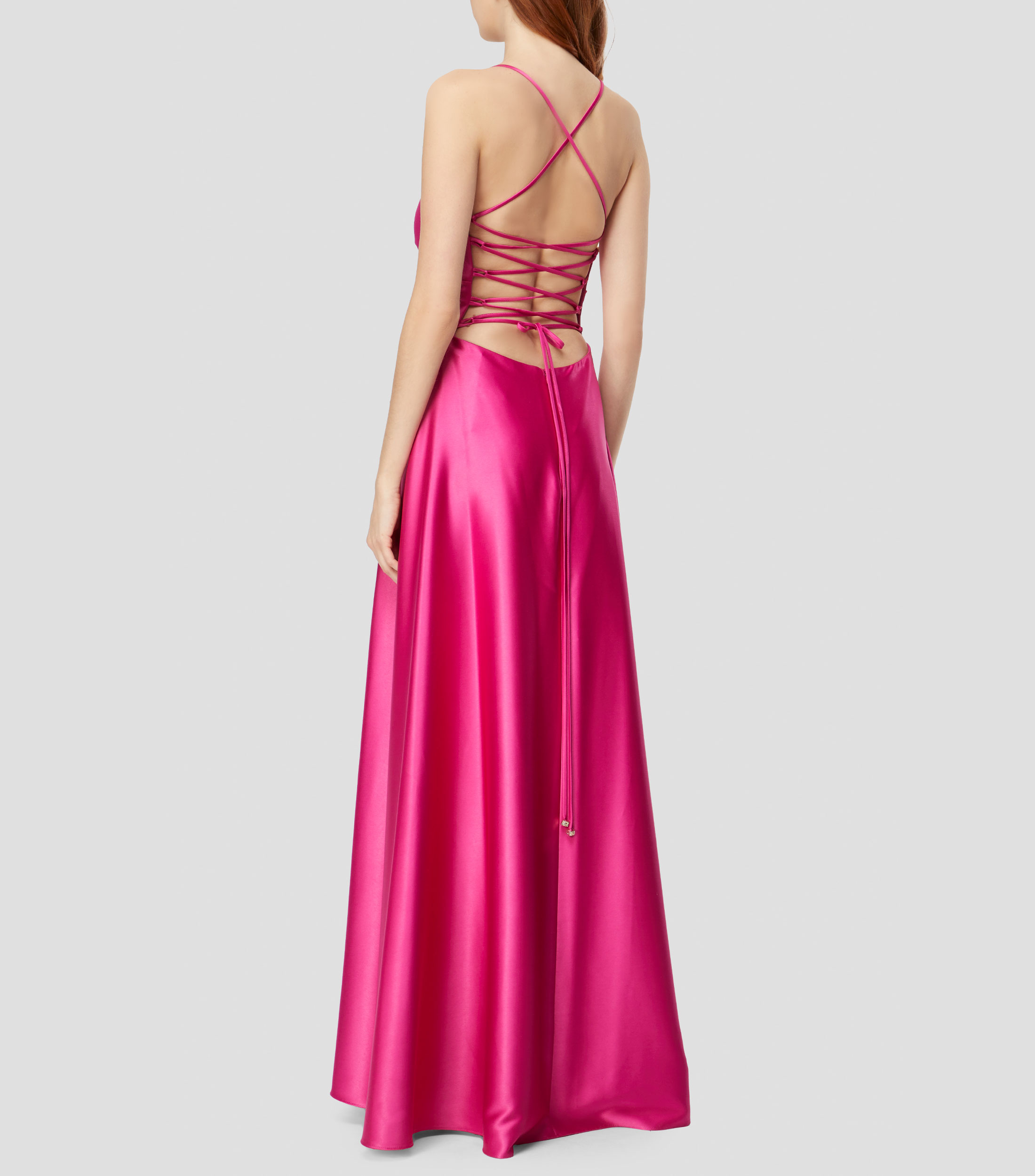 Vestido de fiesta largo liso Mujer
