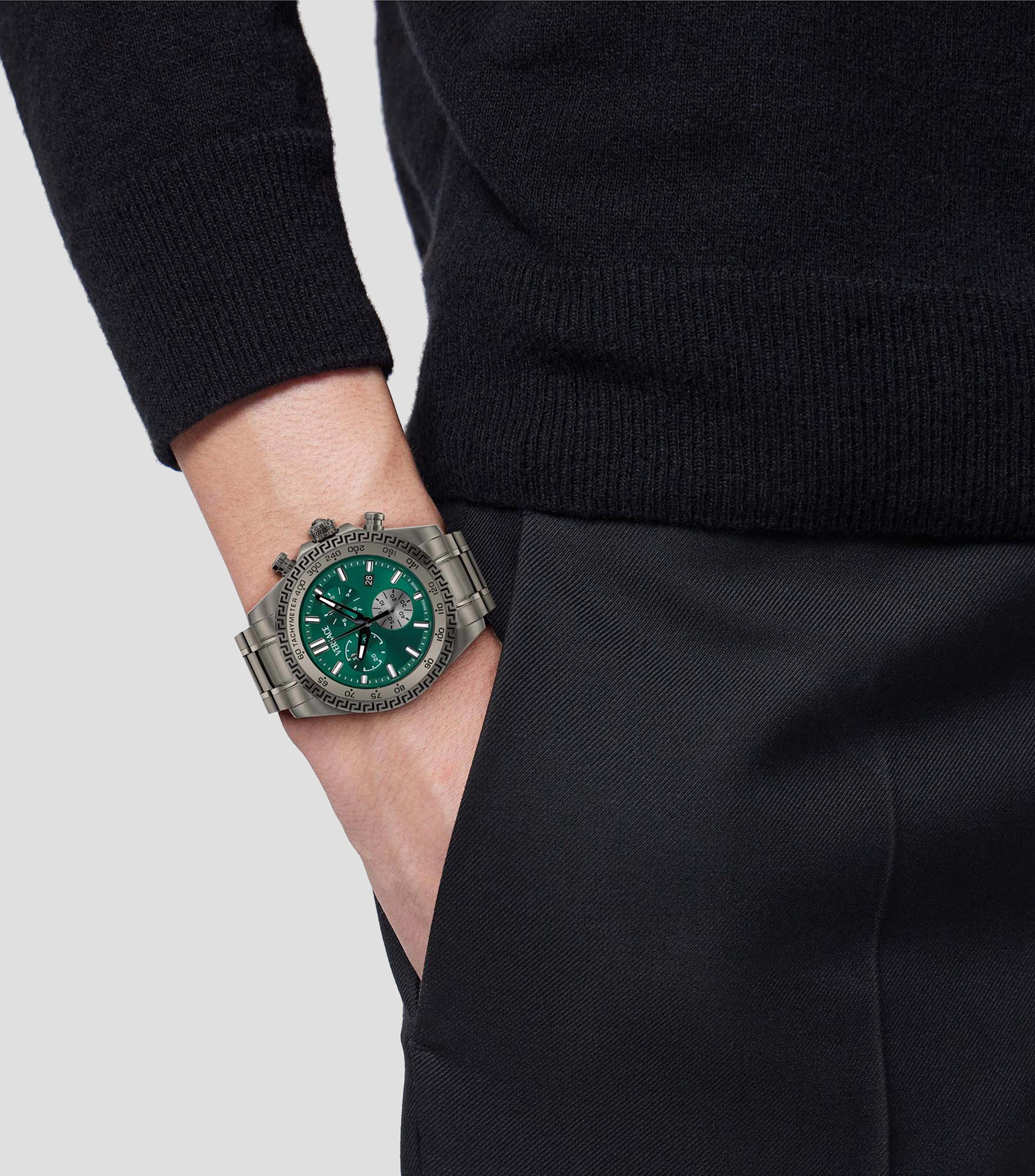 Reloj para Hombre Versace Chrono X de Vestir Verde, Gris