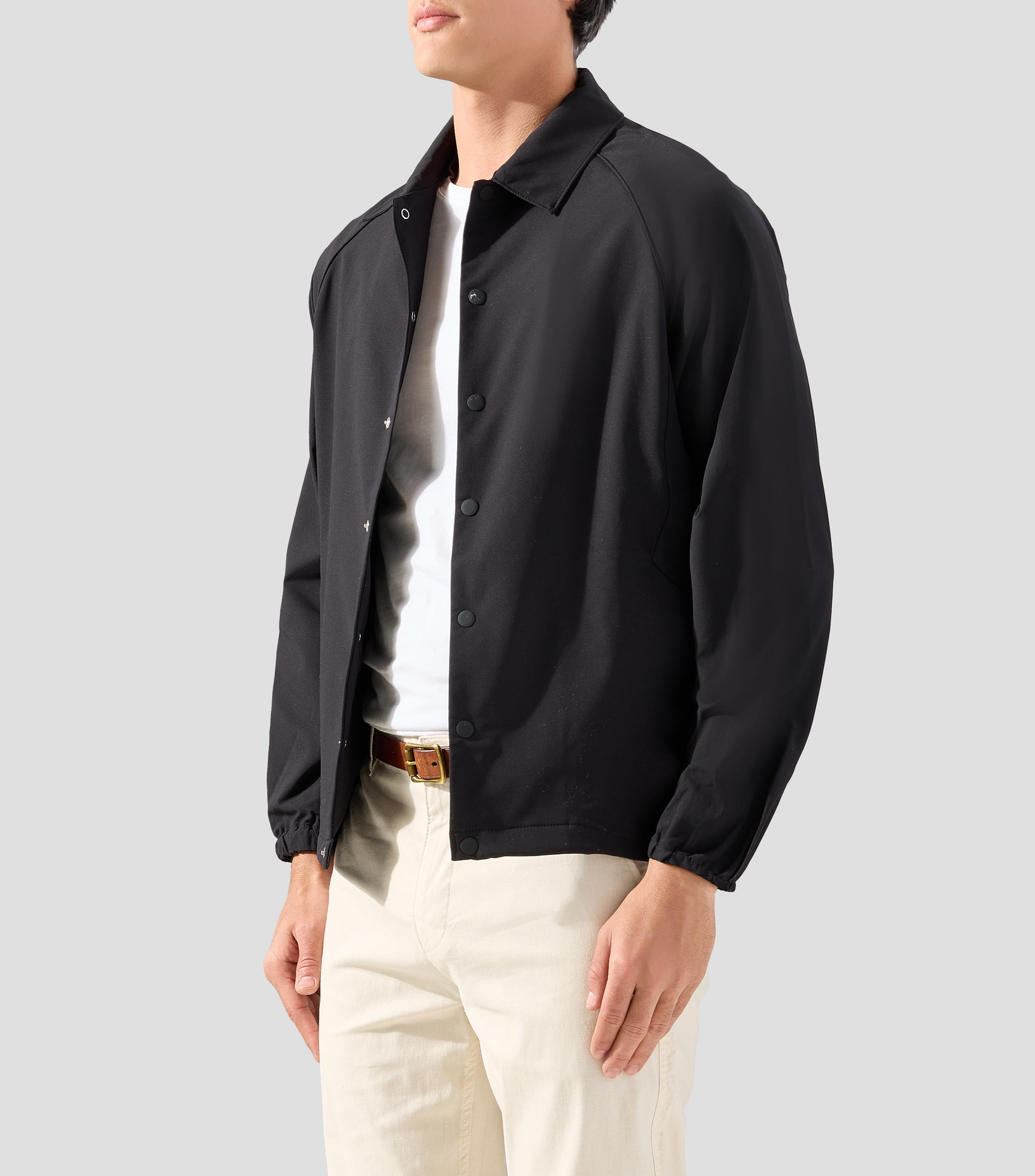 Camisa lisa manga larga Hombre