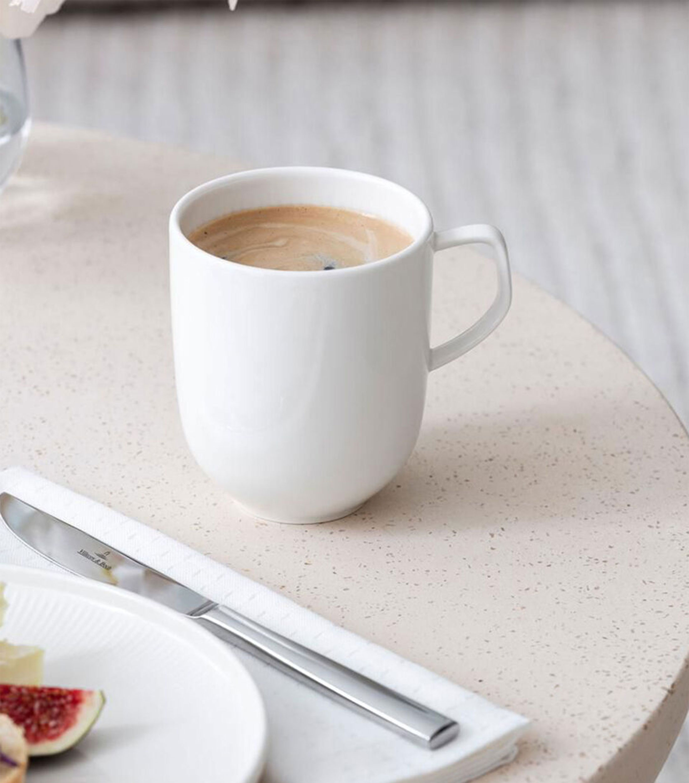 Taza con asa Afina blanca
