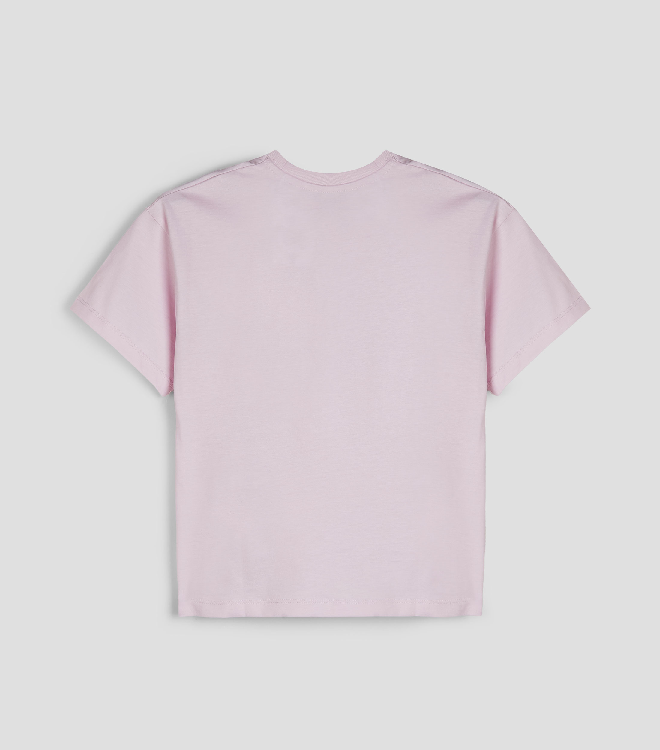 Playera de cuello redondo con manga corta estampada Niña
