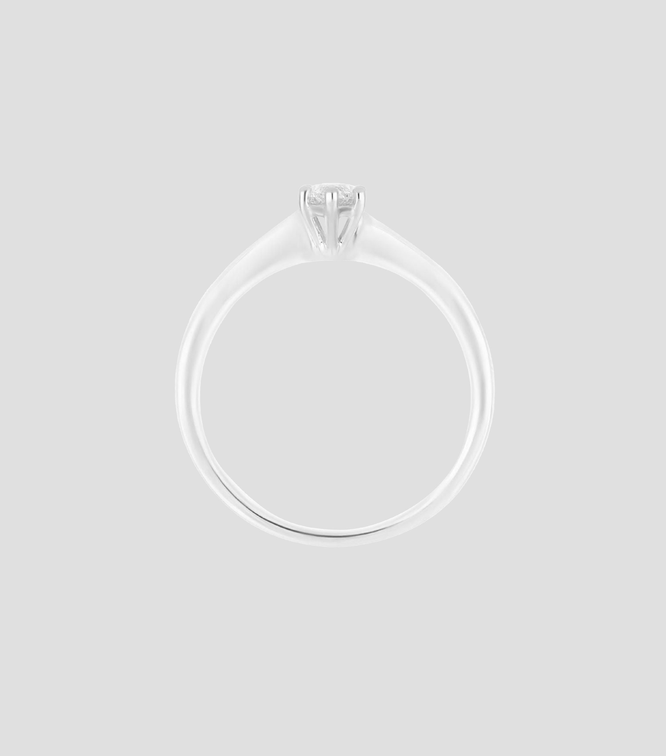 Anillo de compromiso en oro blanco 18 Kilates con diamante Mujer