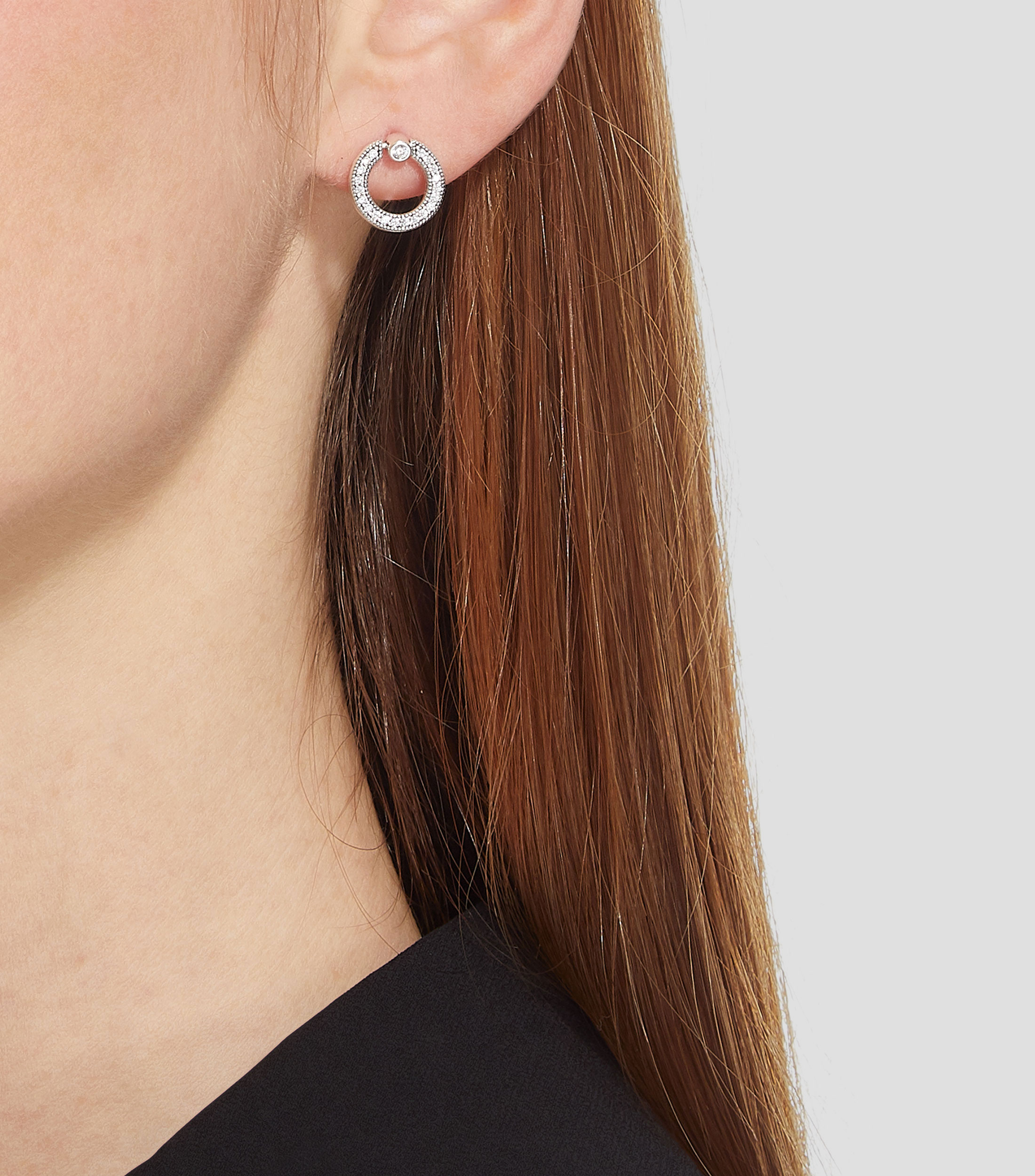 Aretes en Plata .925 con Zirconias Mujer