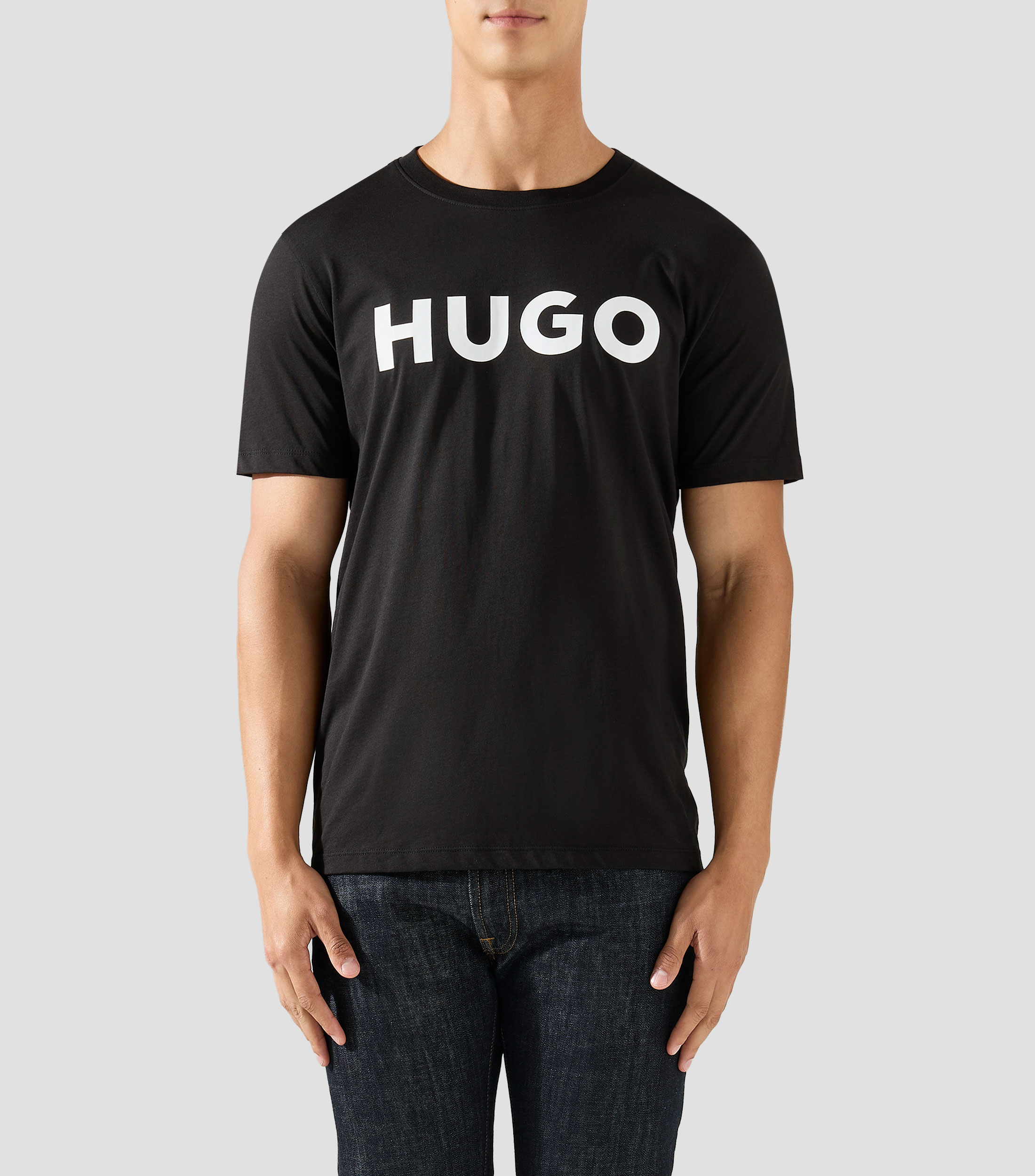 Playera de cuello redondo con manga corta estampada Hombre