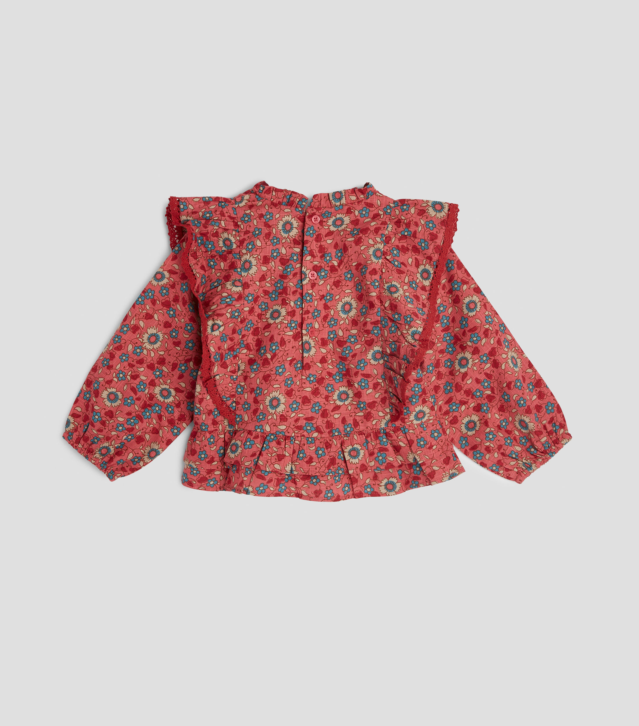 Camisa estampada manga larga Niña