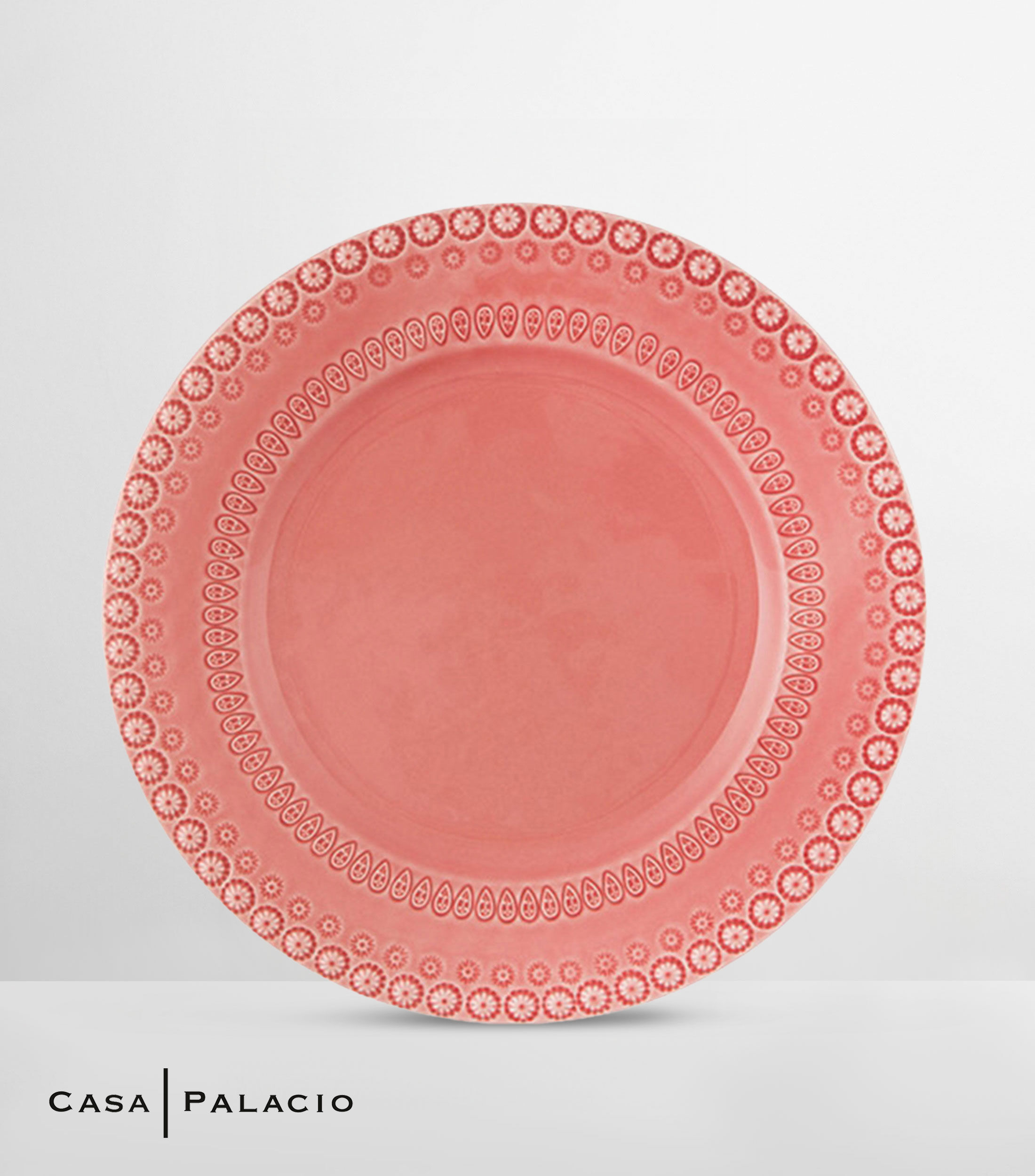 Plato llano rosa