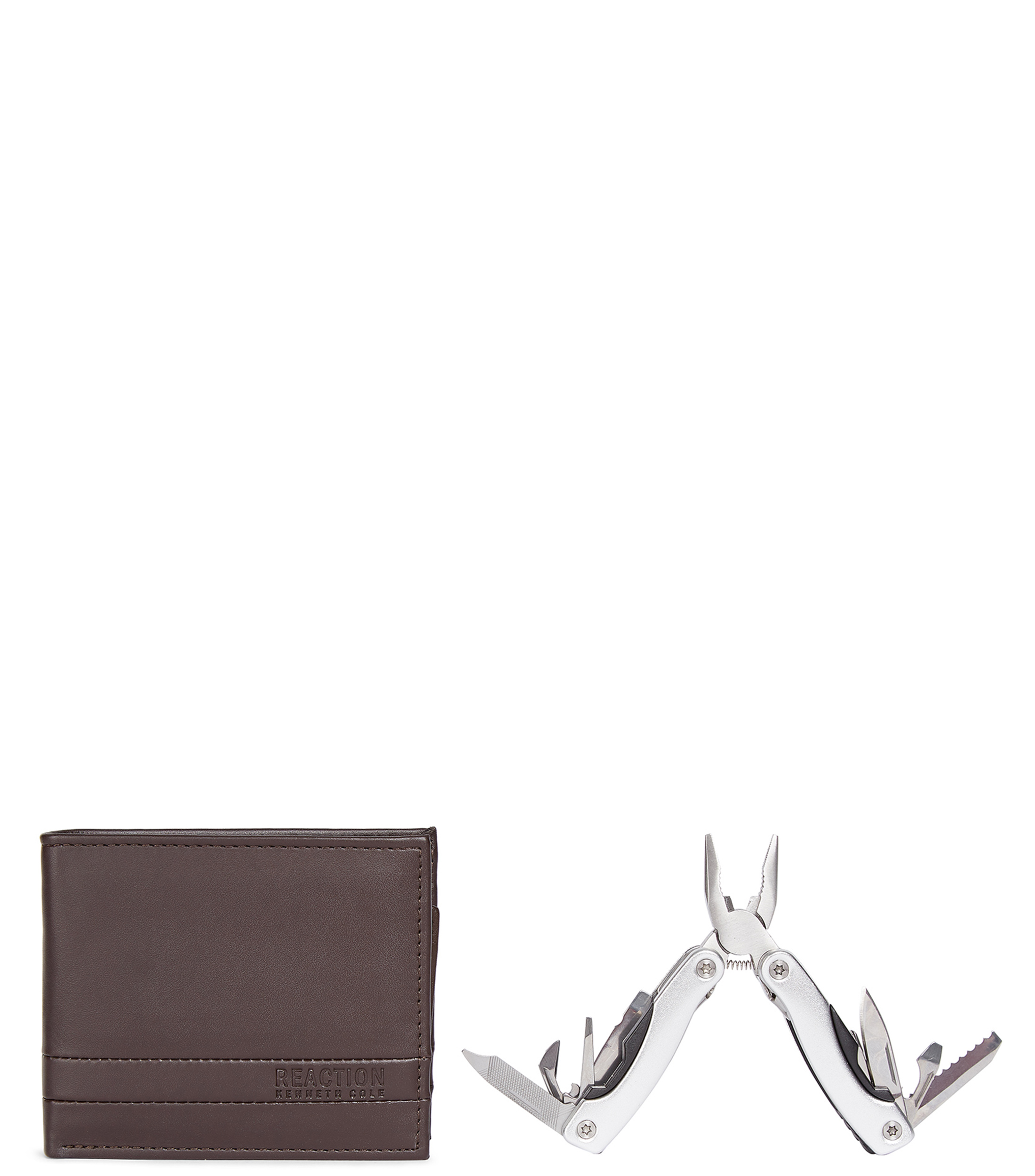 Kenneth Cole Set de Cartera Bifold en piel y Multi Tool Hombre