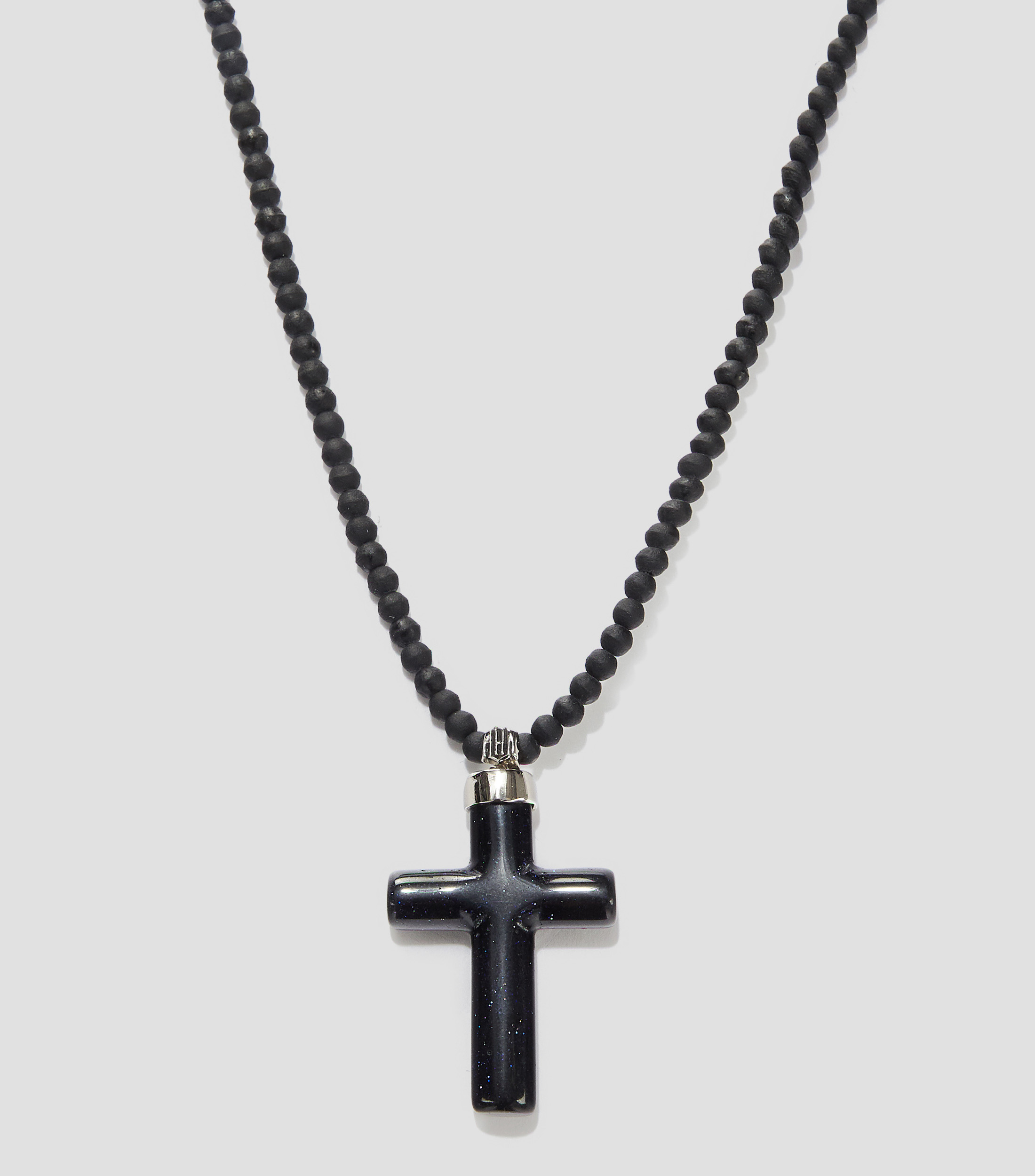Cruz venturina azul en plata .925 Hombre