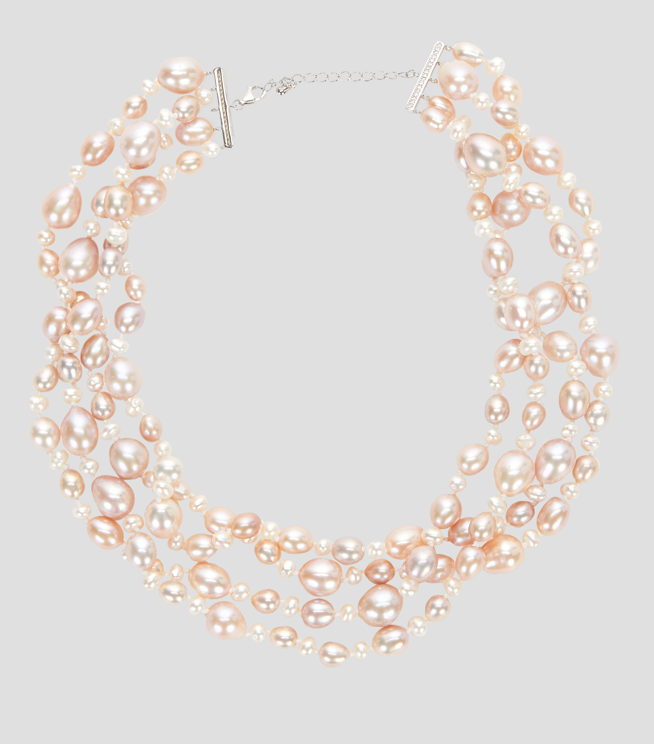 Collar de perlas cultivadas estilo layering Margarita Nat Mujer