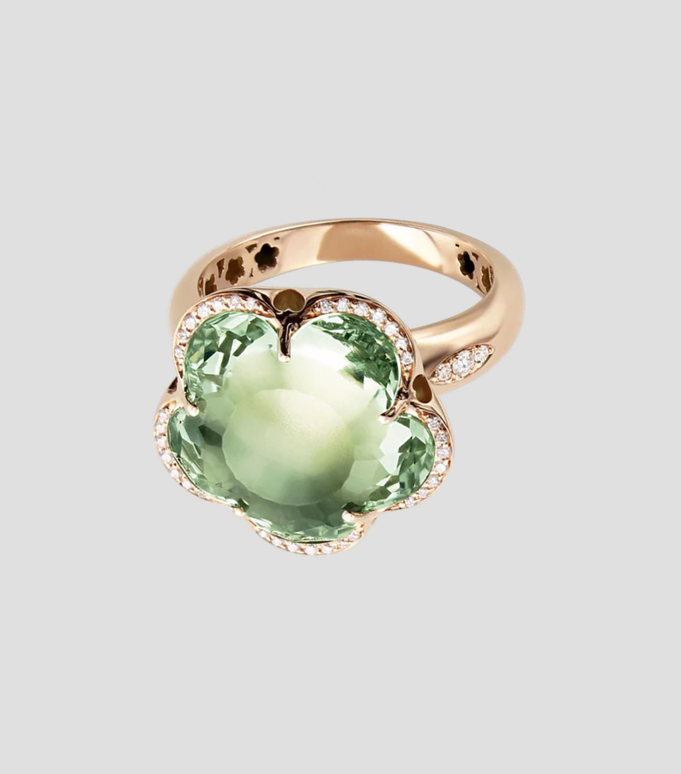 Anillo en Oro 18 kilates Bon Ton Dolce Vita con Prasiolita y Diamantes Mujer