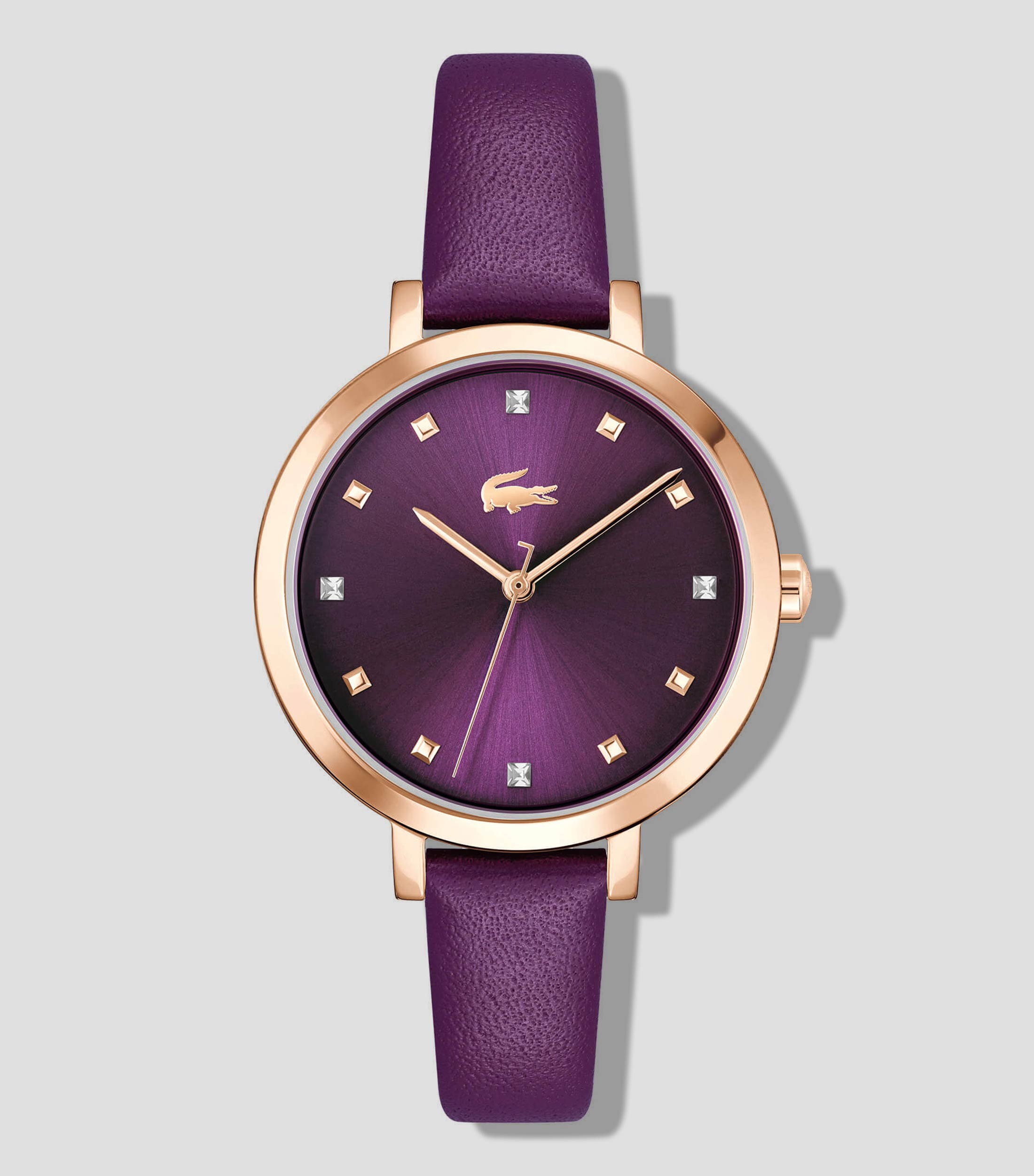 Reloj para Mujer Elyse casual tono oro rosa, morado