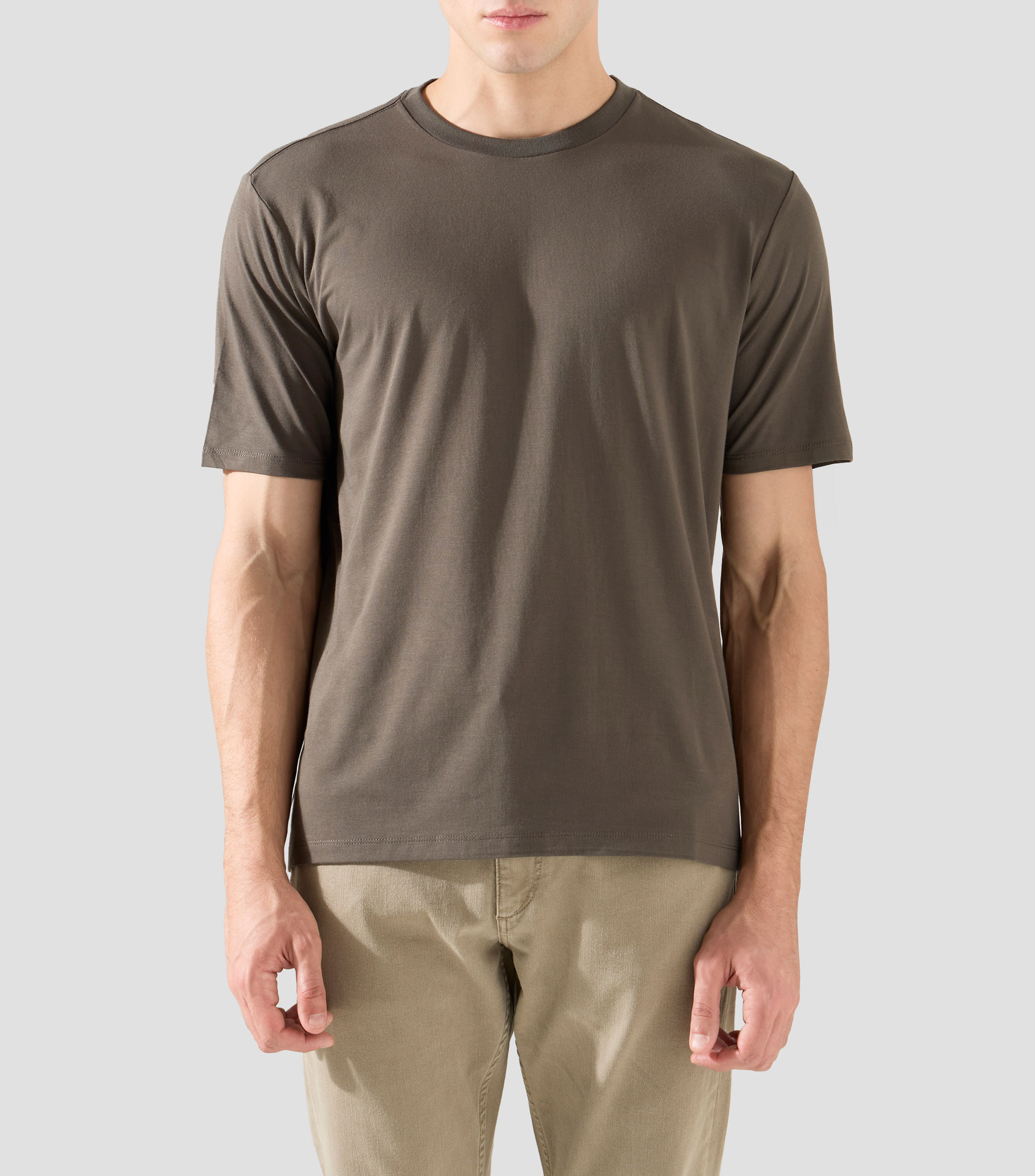 Playera cuello redondo manga corta lisa Hombre