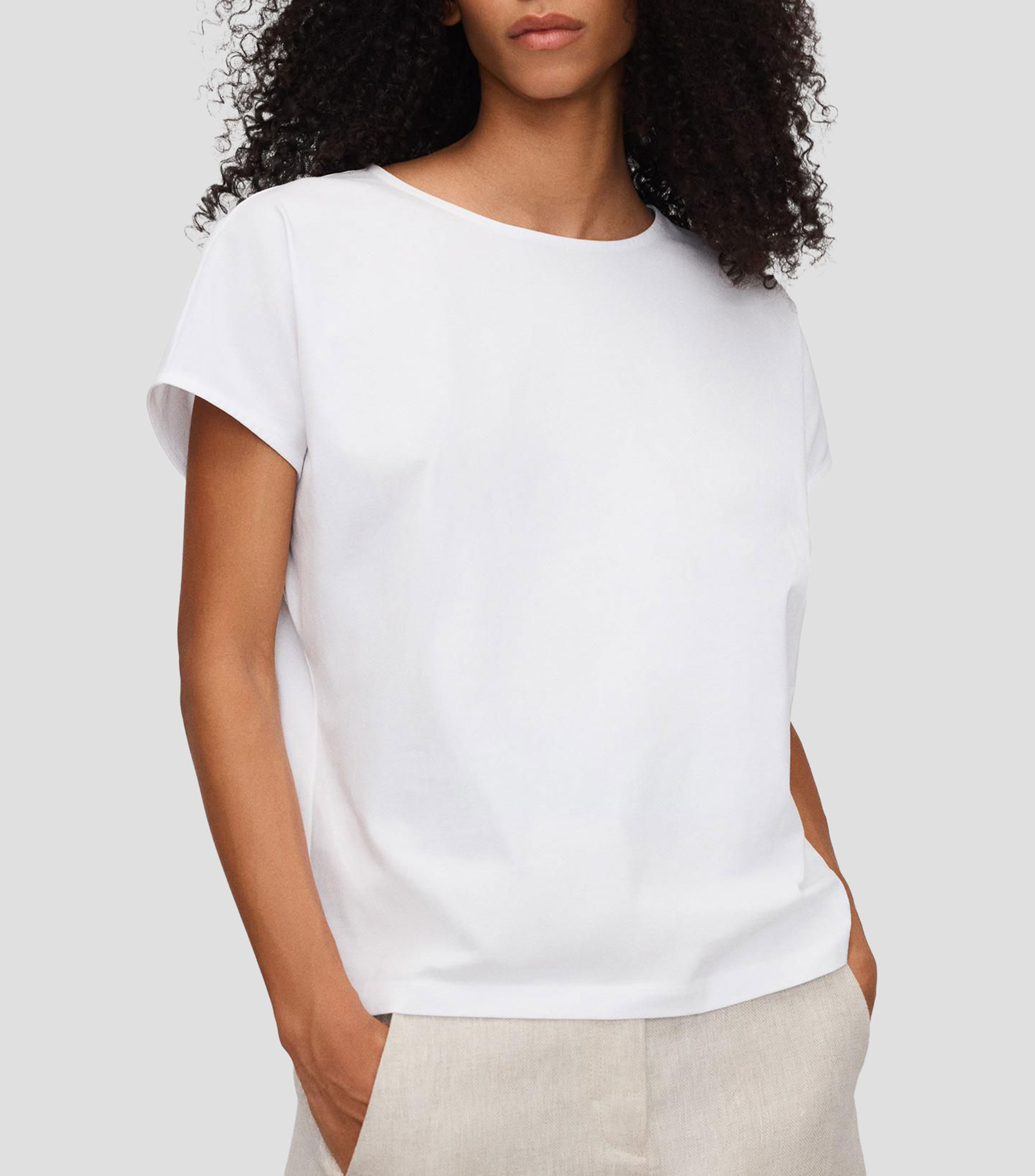 Blusa lisa manga corta PYRATEX Mujer