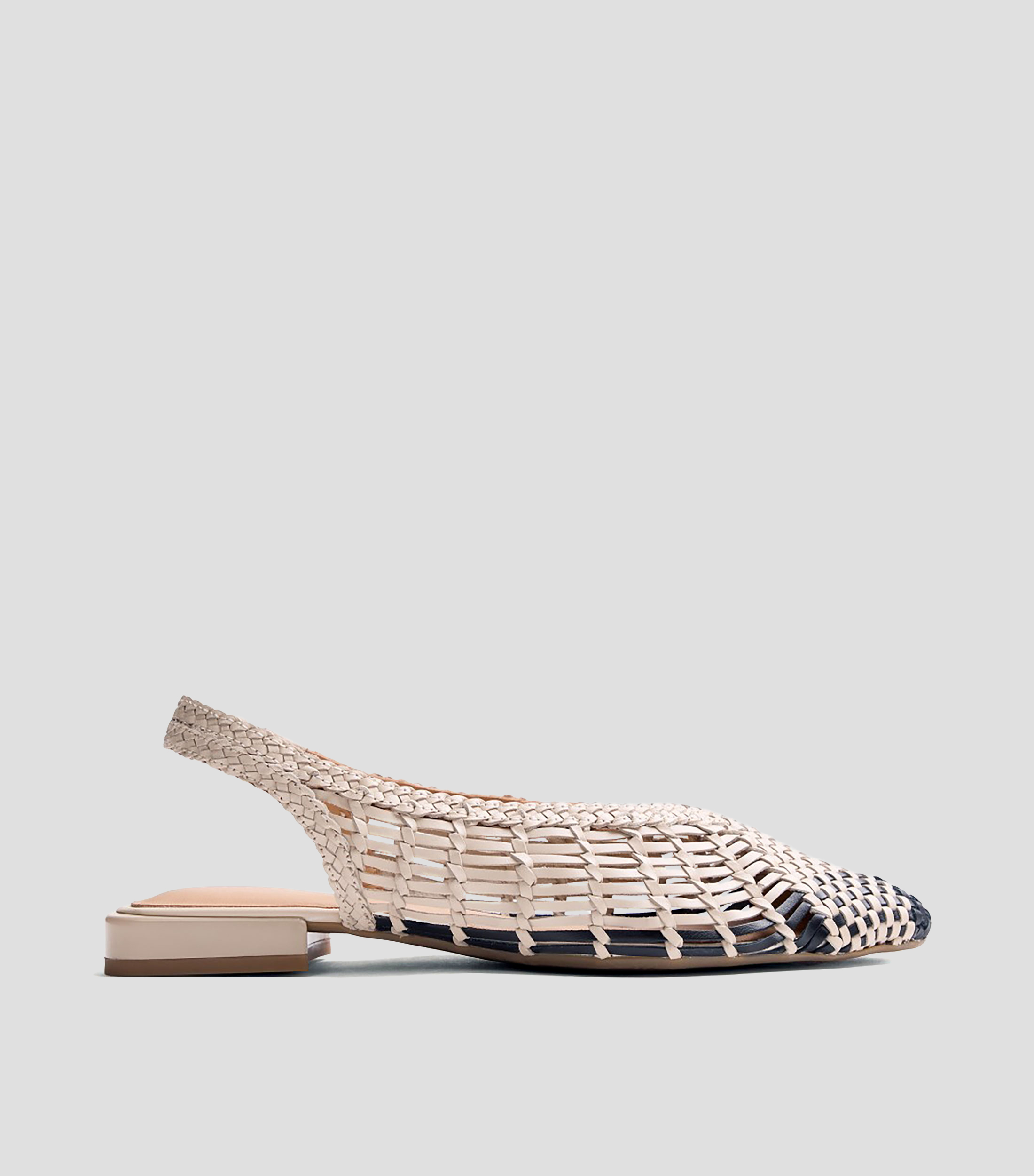 Flats Magarini en piel con tacón bajo y ancho Mujer