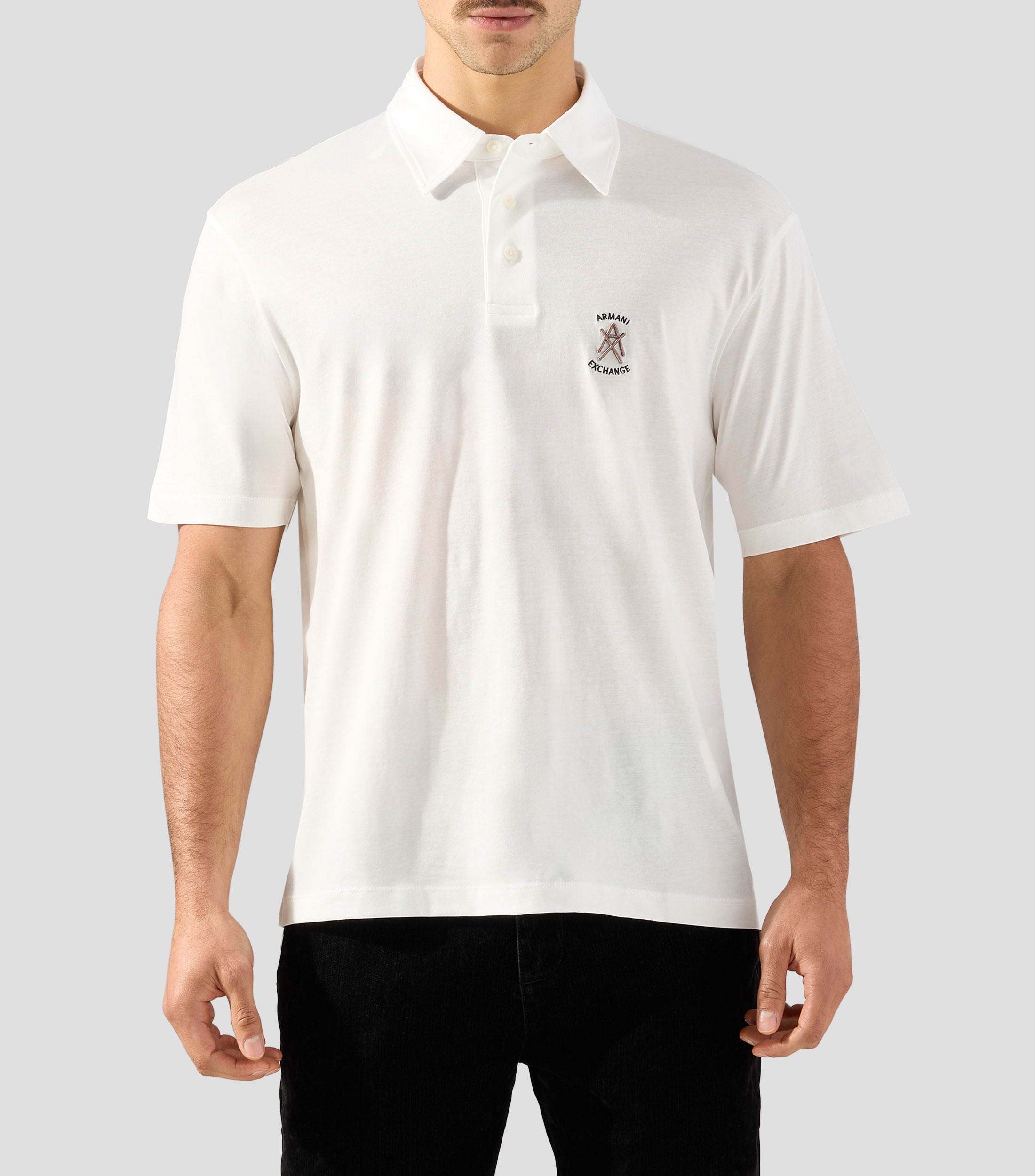 Playera tipo polo manga corta lisa Hombre