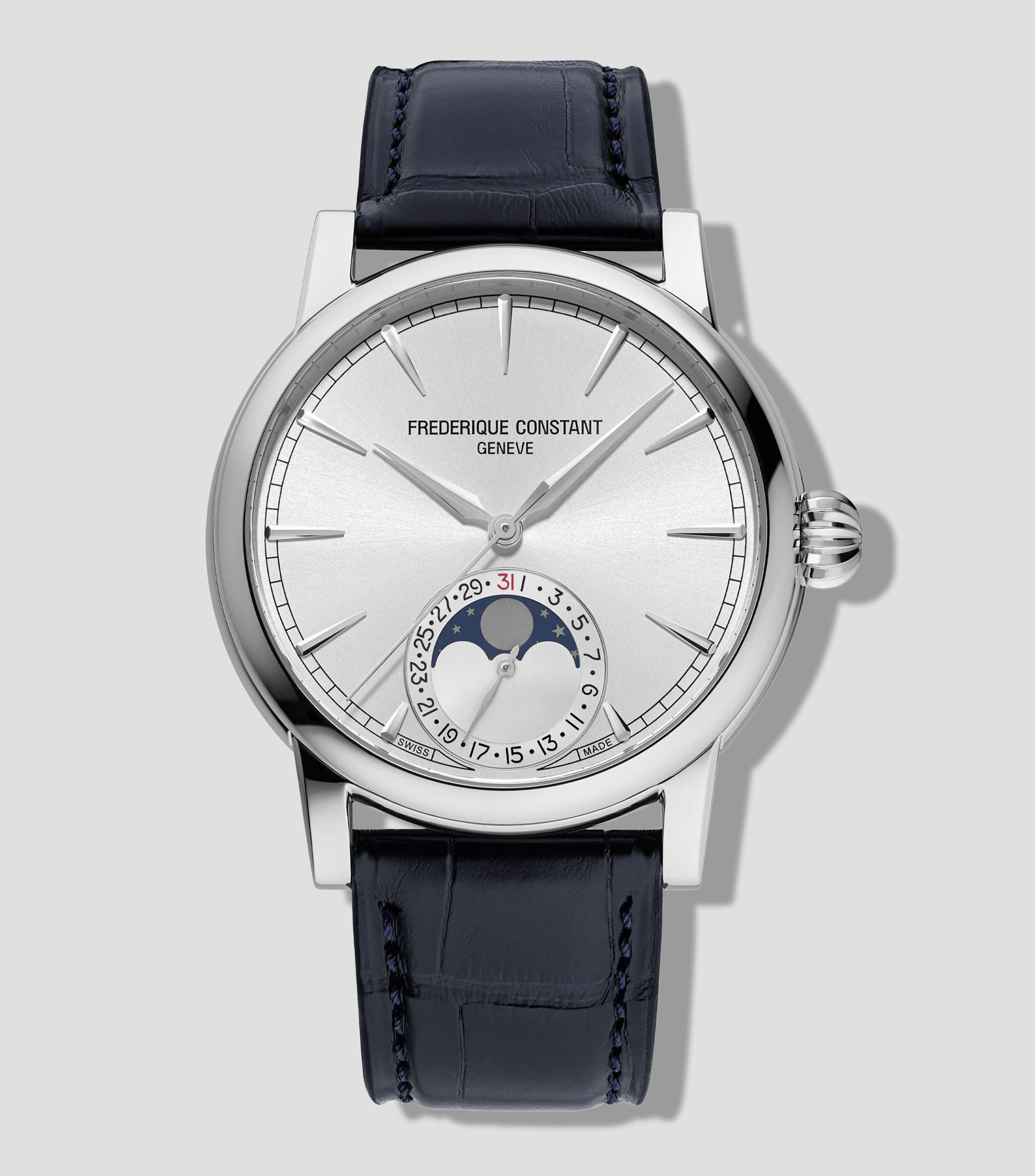 Reloj para Hombre Manufacture Moonphase casual plateado