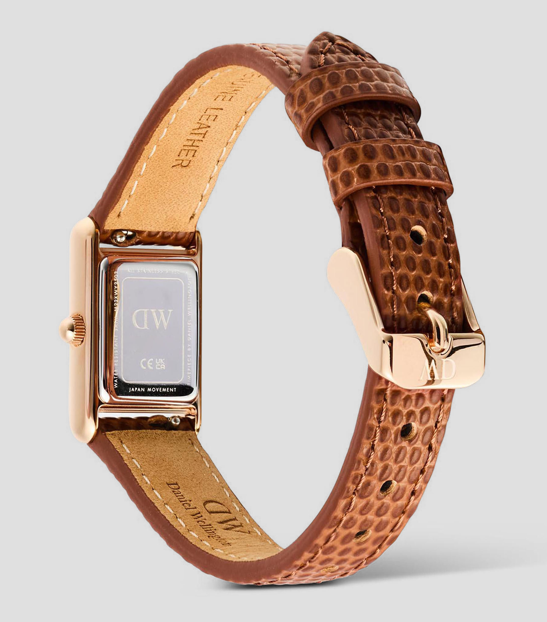 Reloj para mujer Bound Mini Rect 3 Hands casual, color oro rosa