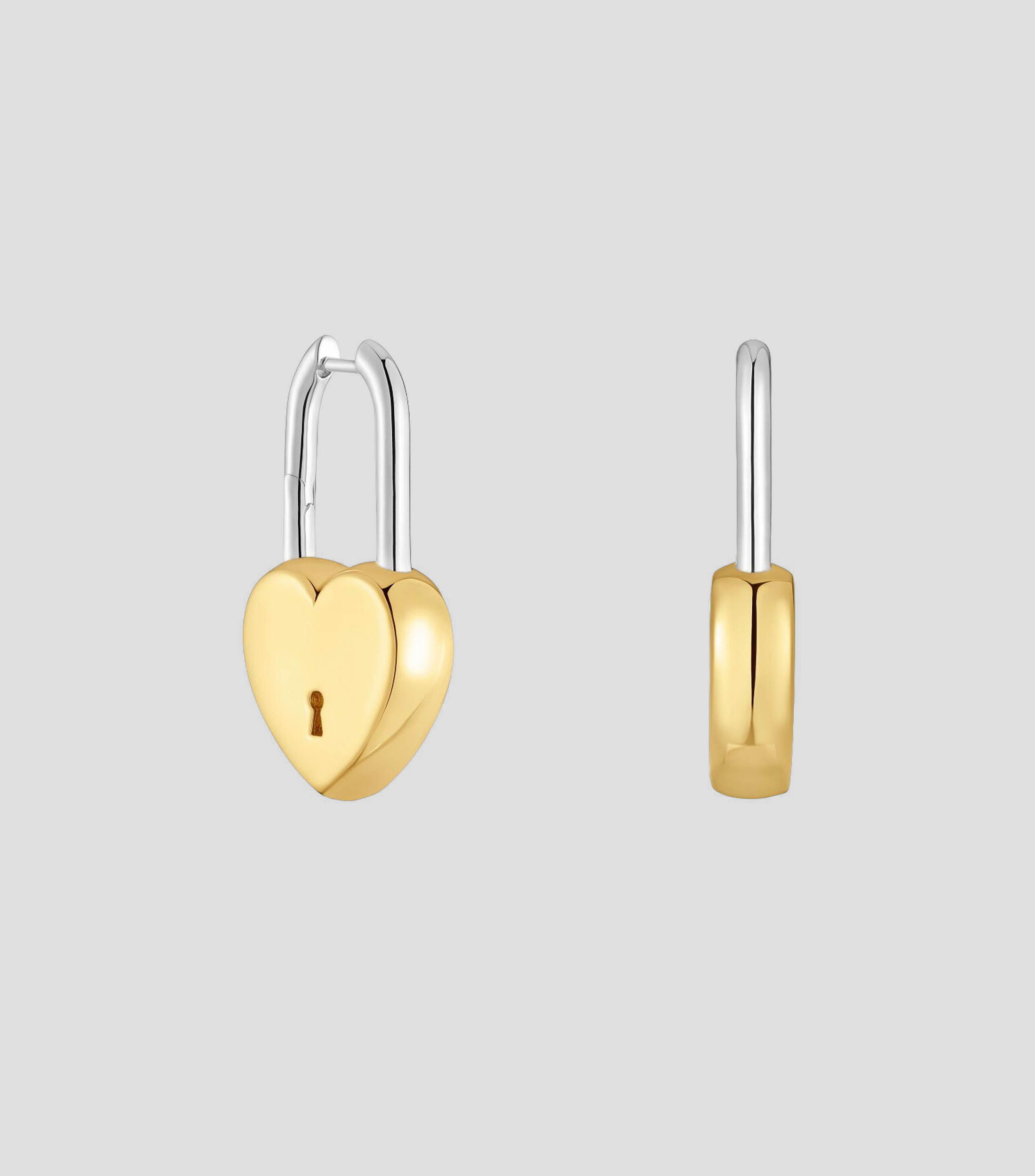 Aretes en plata corazón candado Tous Unlock Mujer