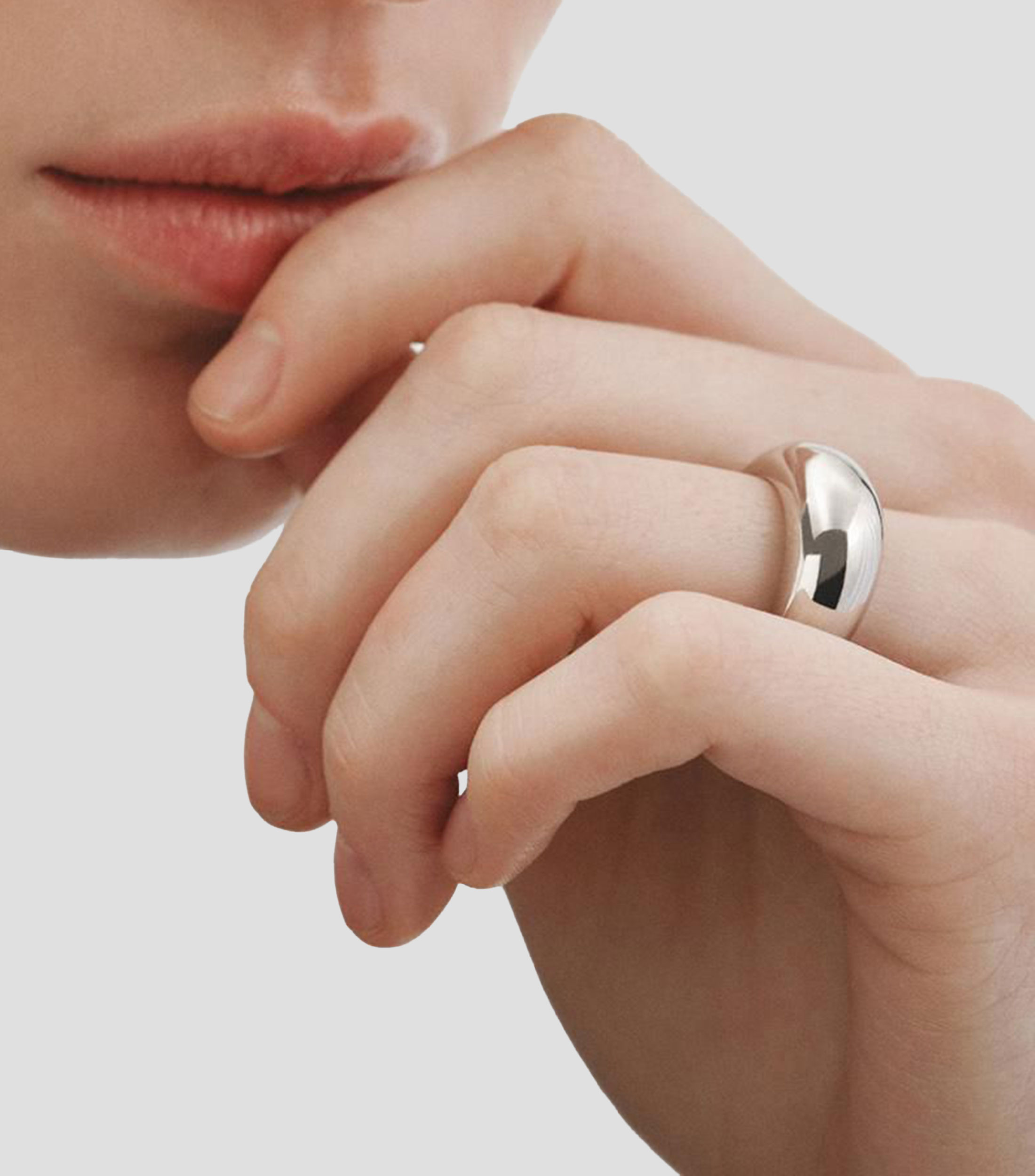 Anillo en Plata .925 abombado Mujer