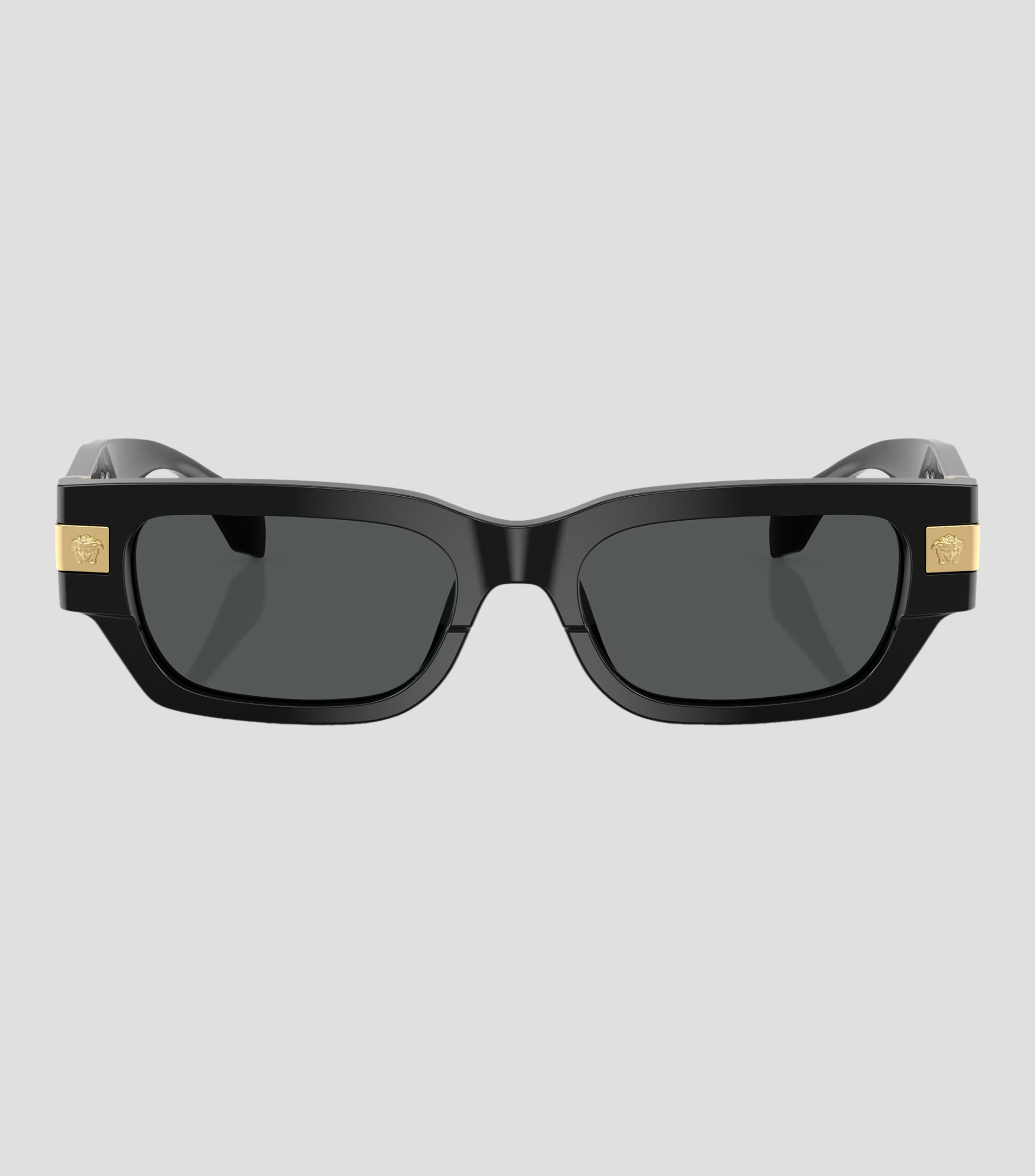 Lentes de sol rectangulares negros Hombre
