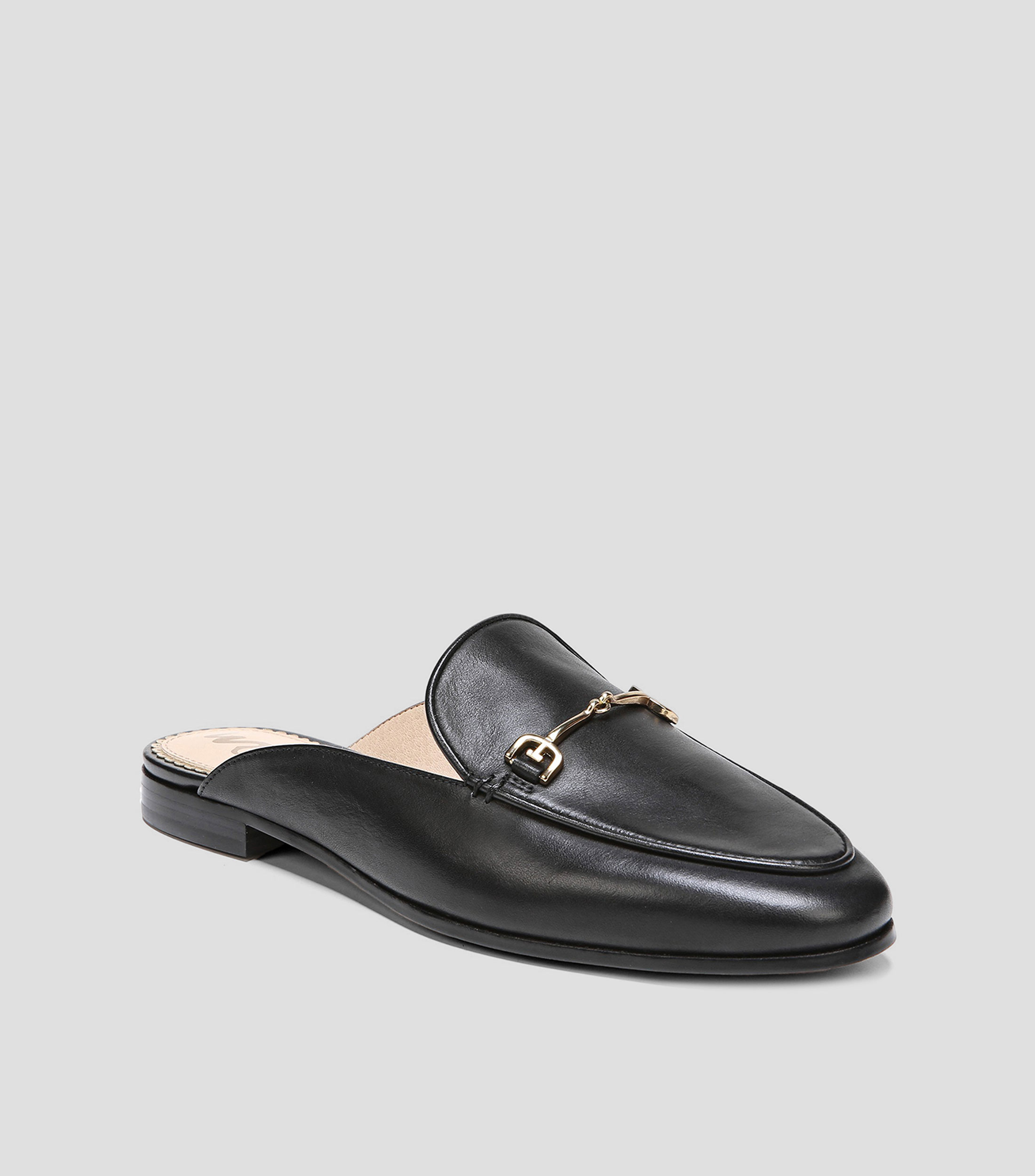 Zuecos mule en piel Mujer