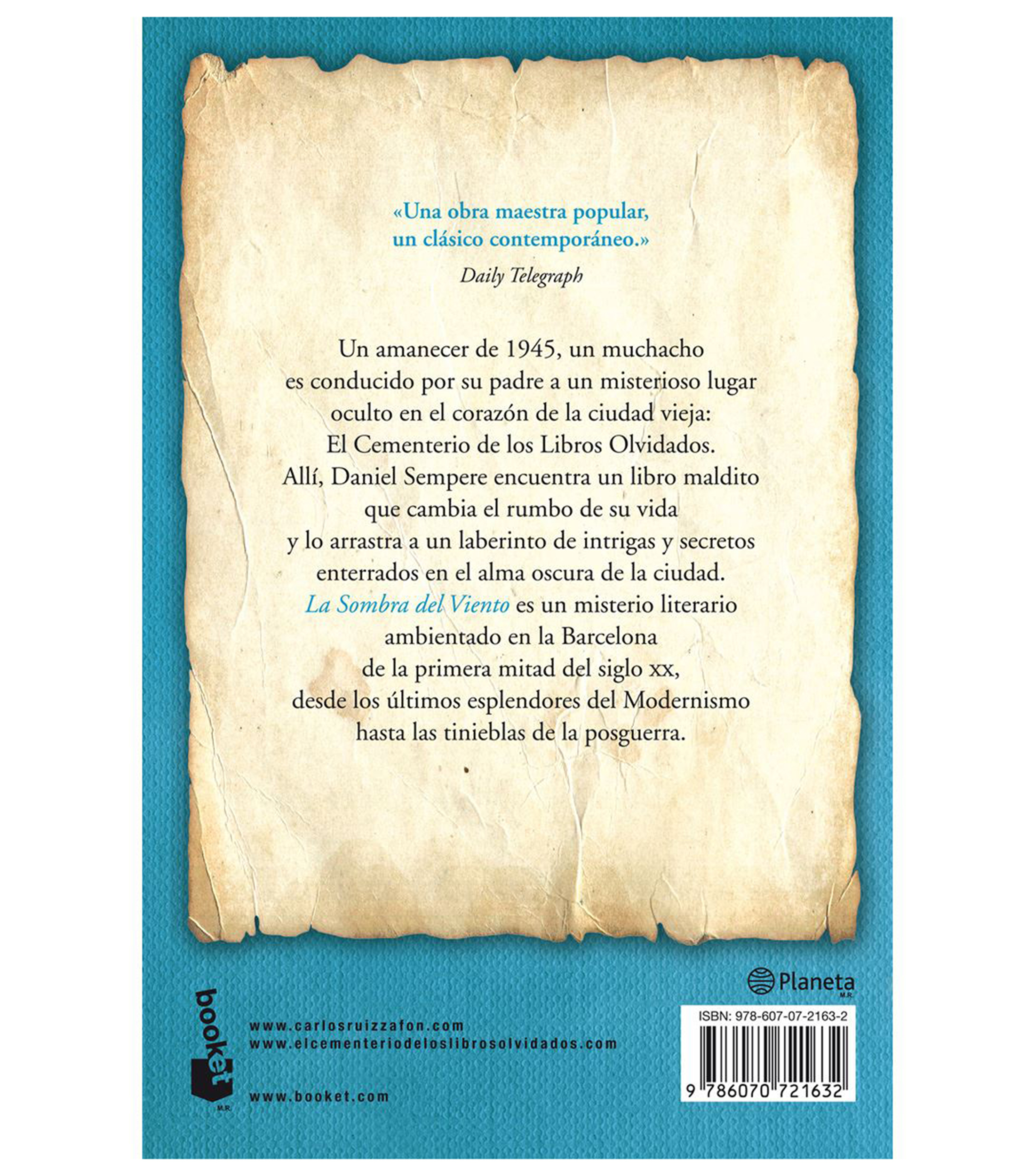 NovelaLa Sombra del Viento, Carlos Ruiz Zafon