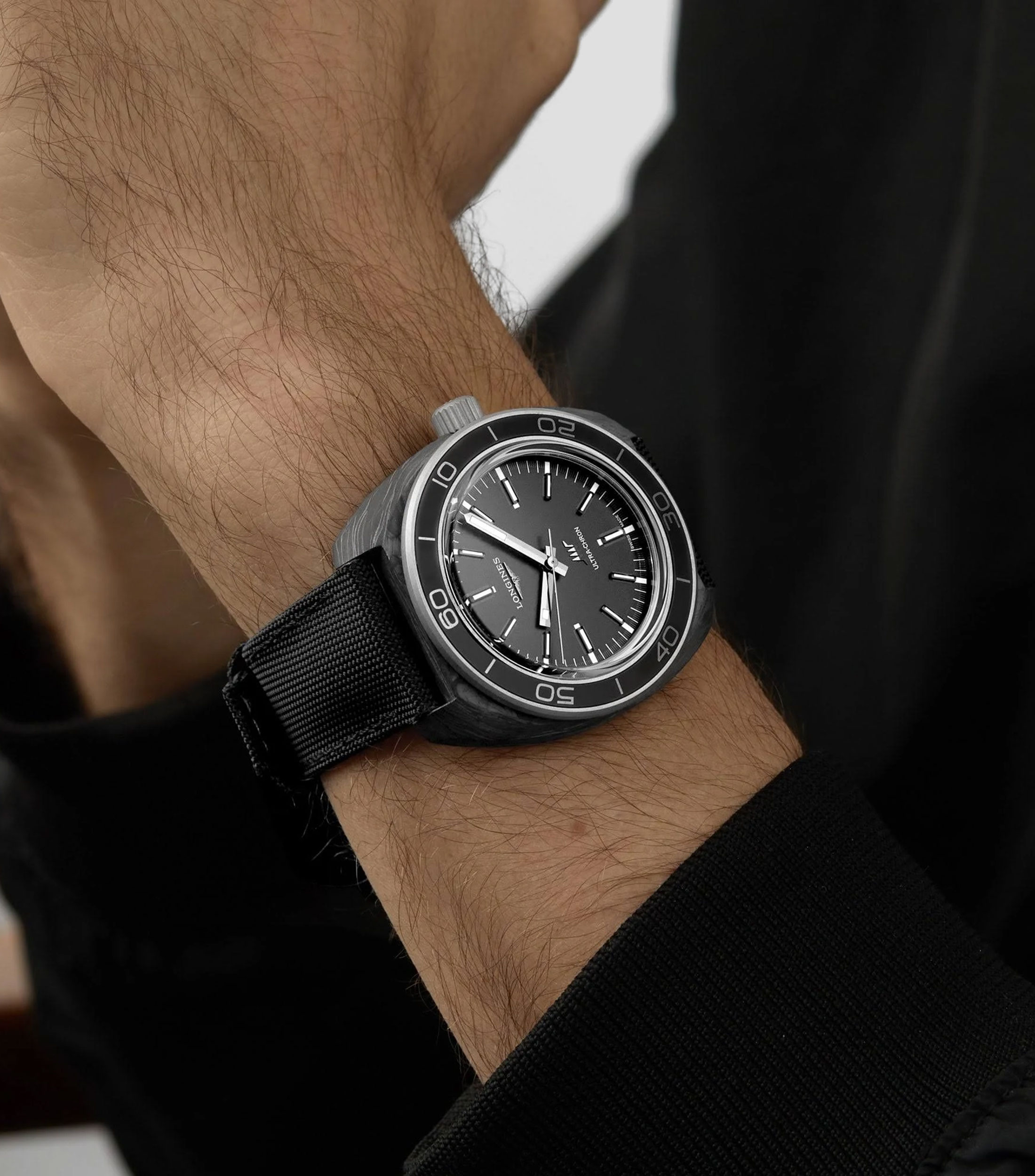 Reloj para Hombre Ultra-Chron Carbón casual negro