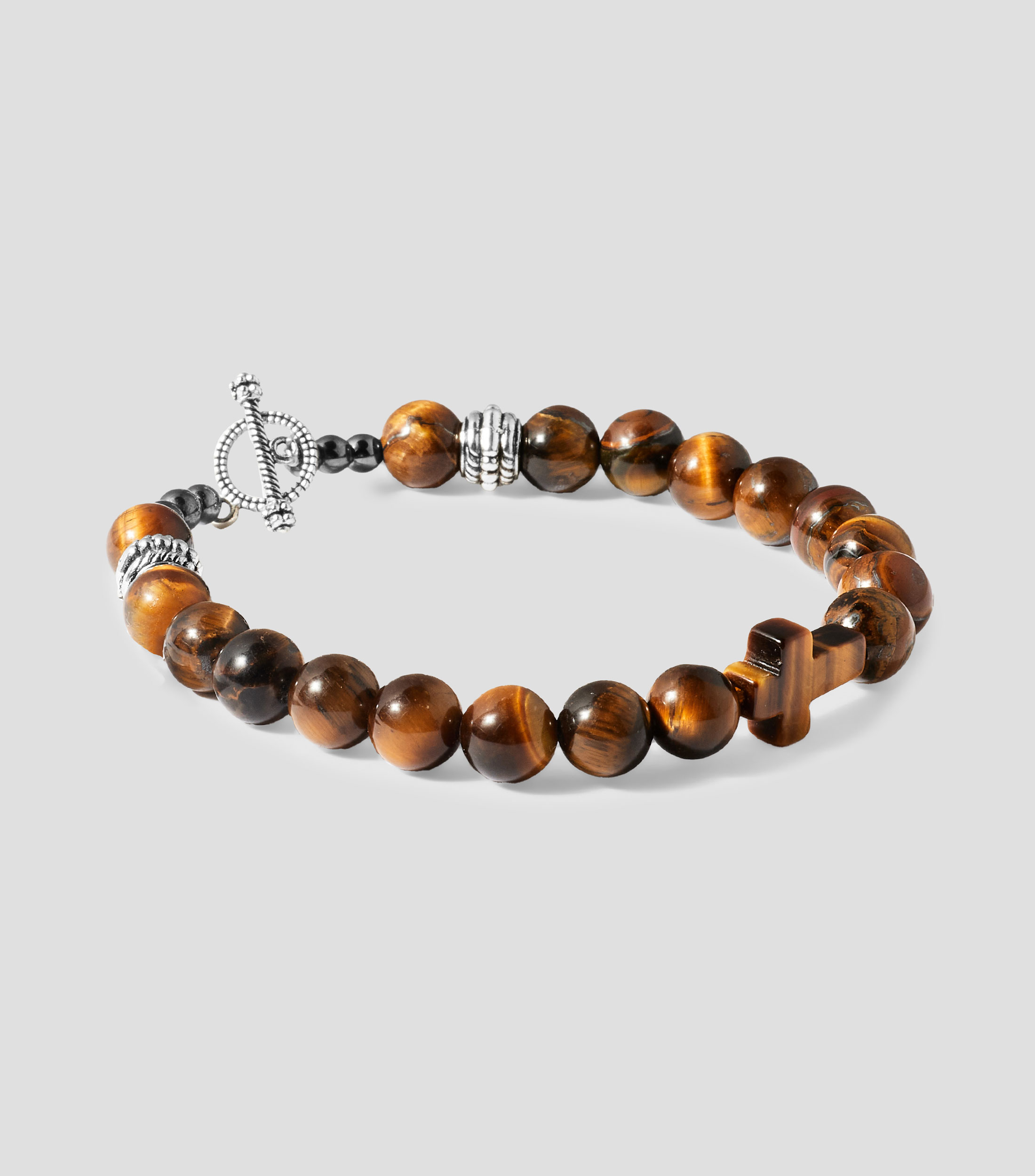 Pulsera con ojo de tigre Hombre