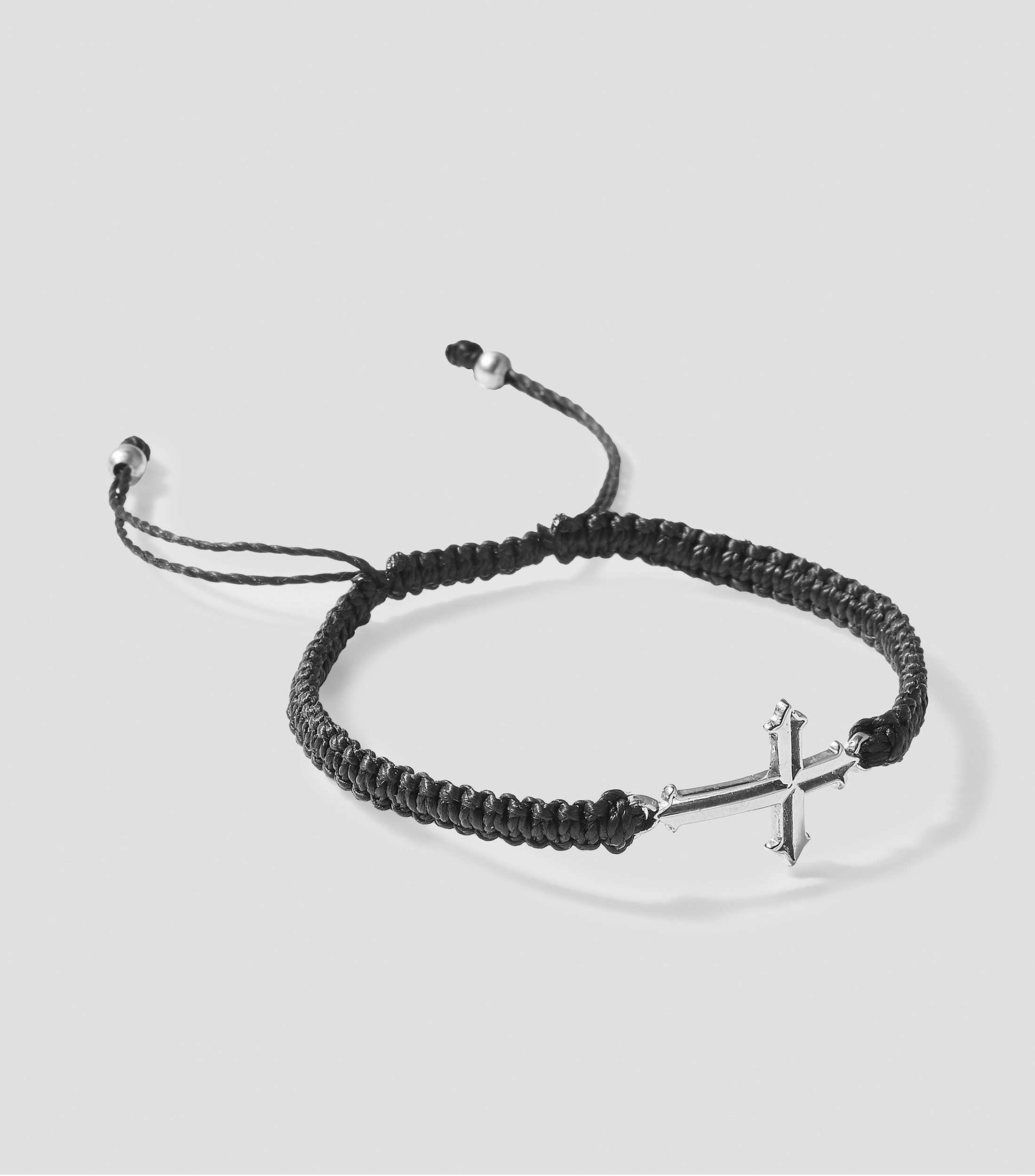 Pulsera con cruz de plata Hombre