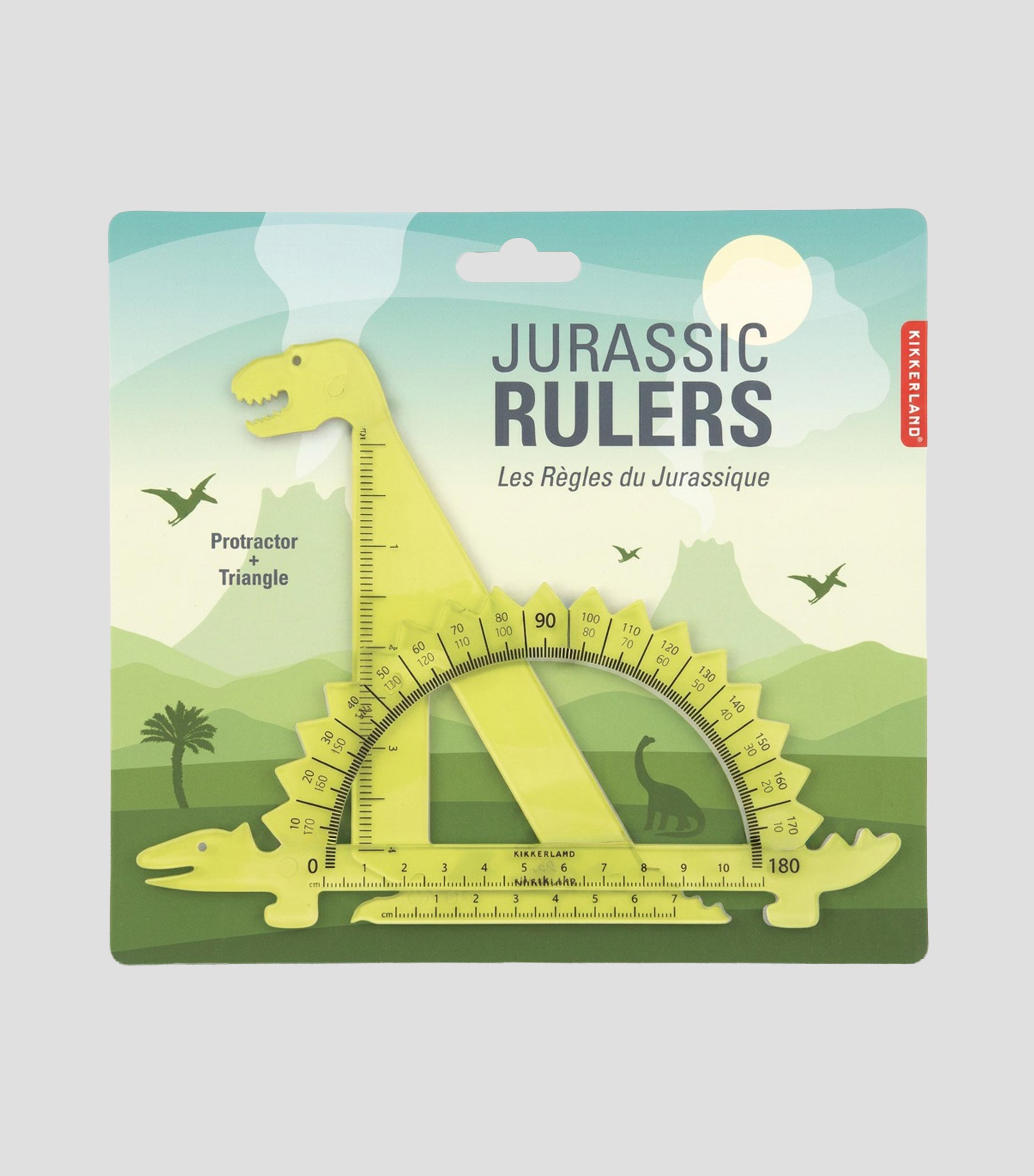 Set de 2 reglas escolares Dinosaurios