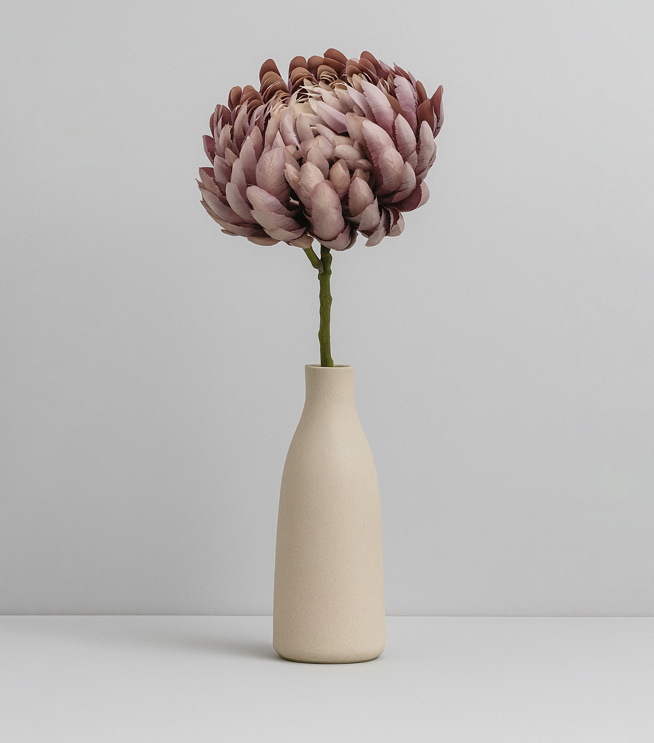Flor Crisantemo Decorativa Morado Ivory, Artificial