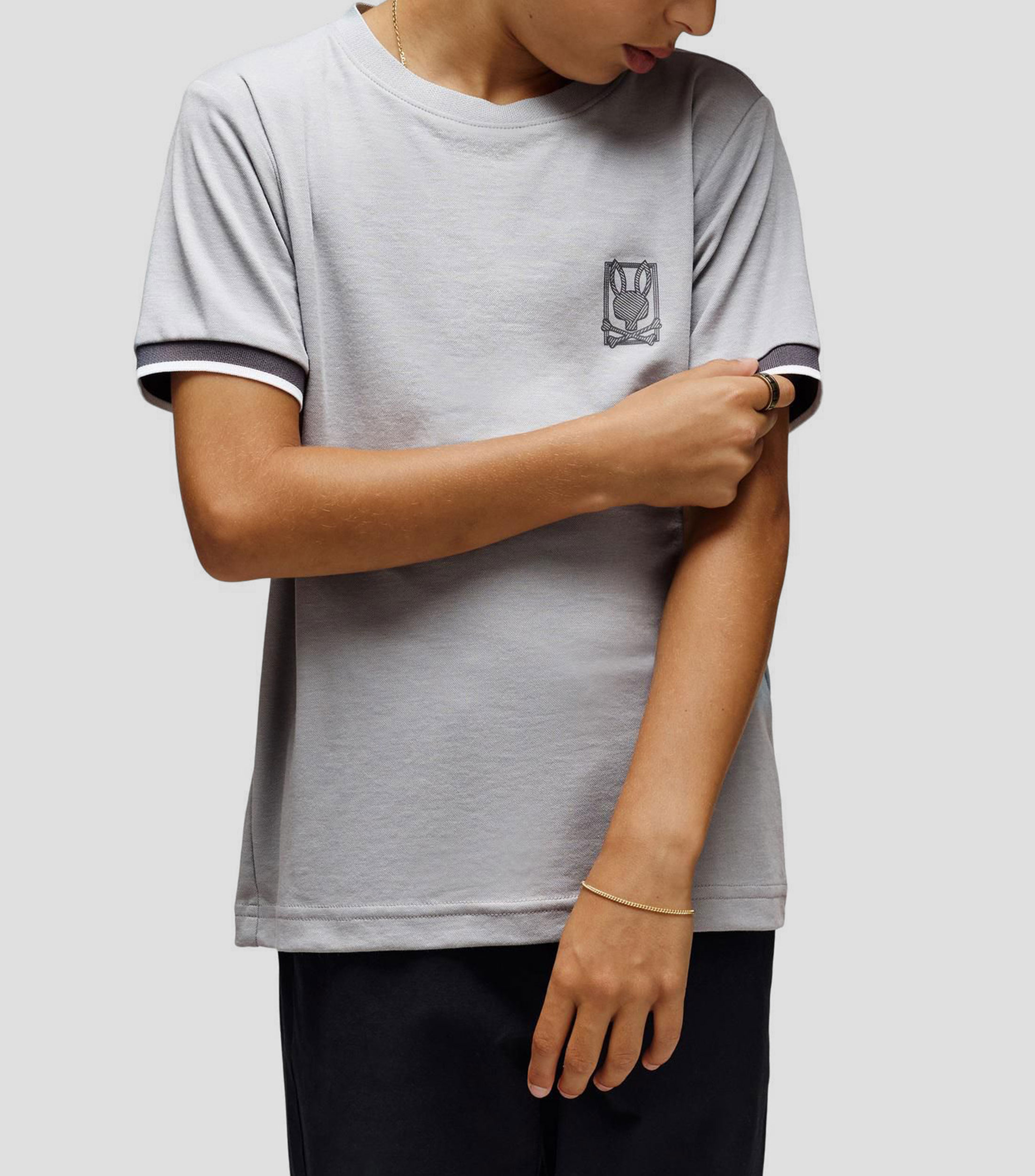 Playera cuello redondo manga corta estampada Niño