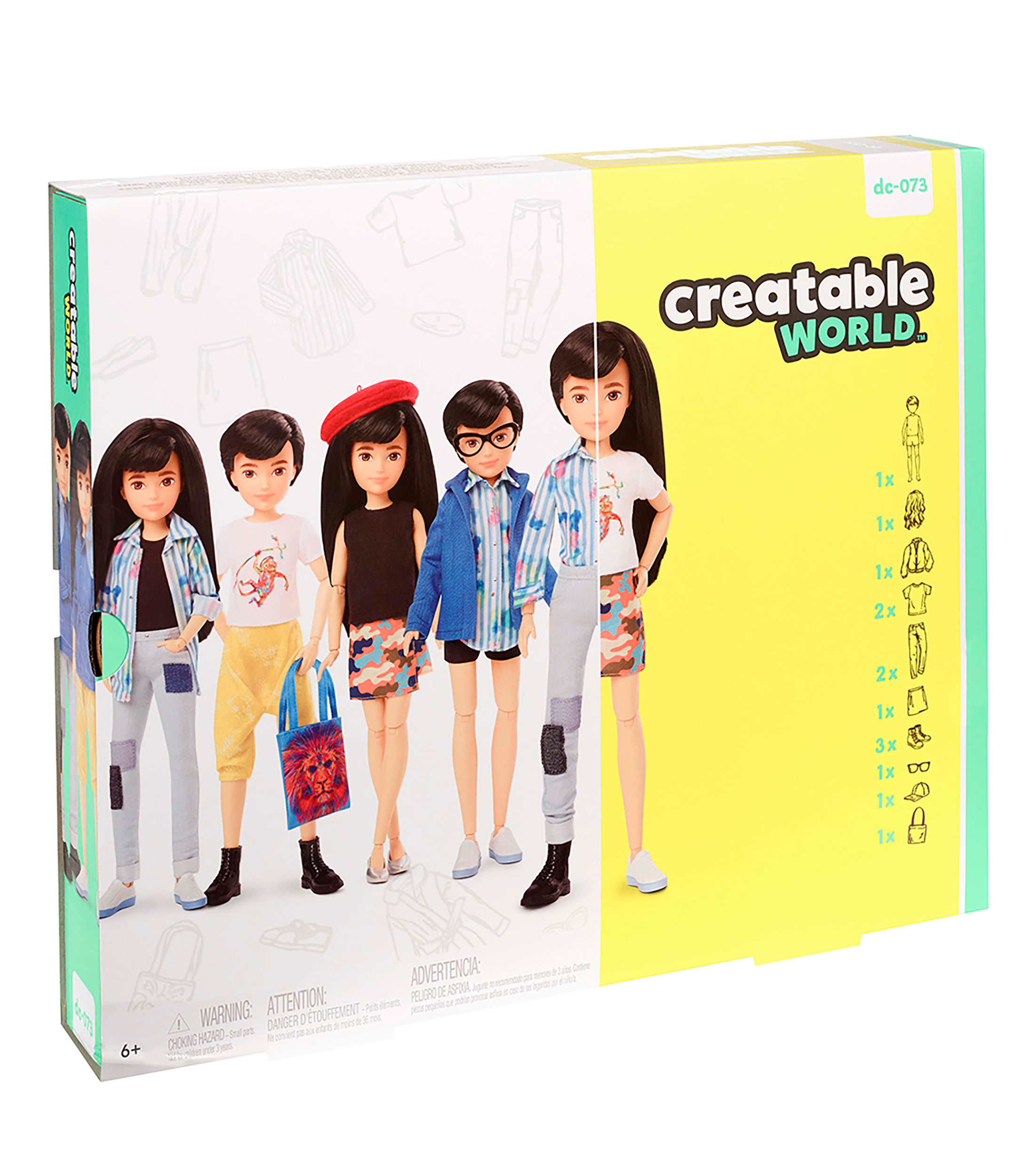 Creatable World Kit Deluxe Bambola + Accessori: Crea 100 Look, GGT68