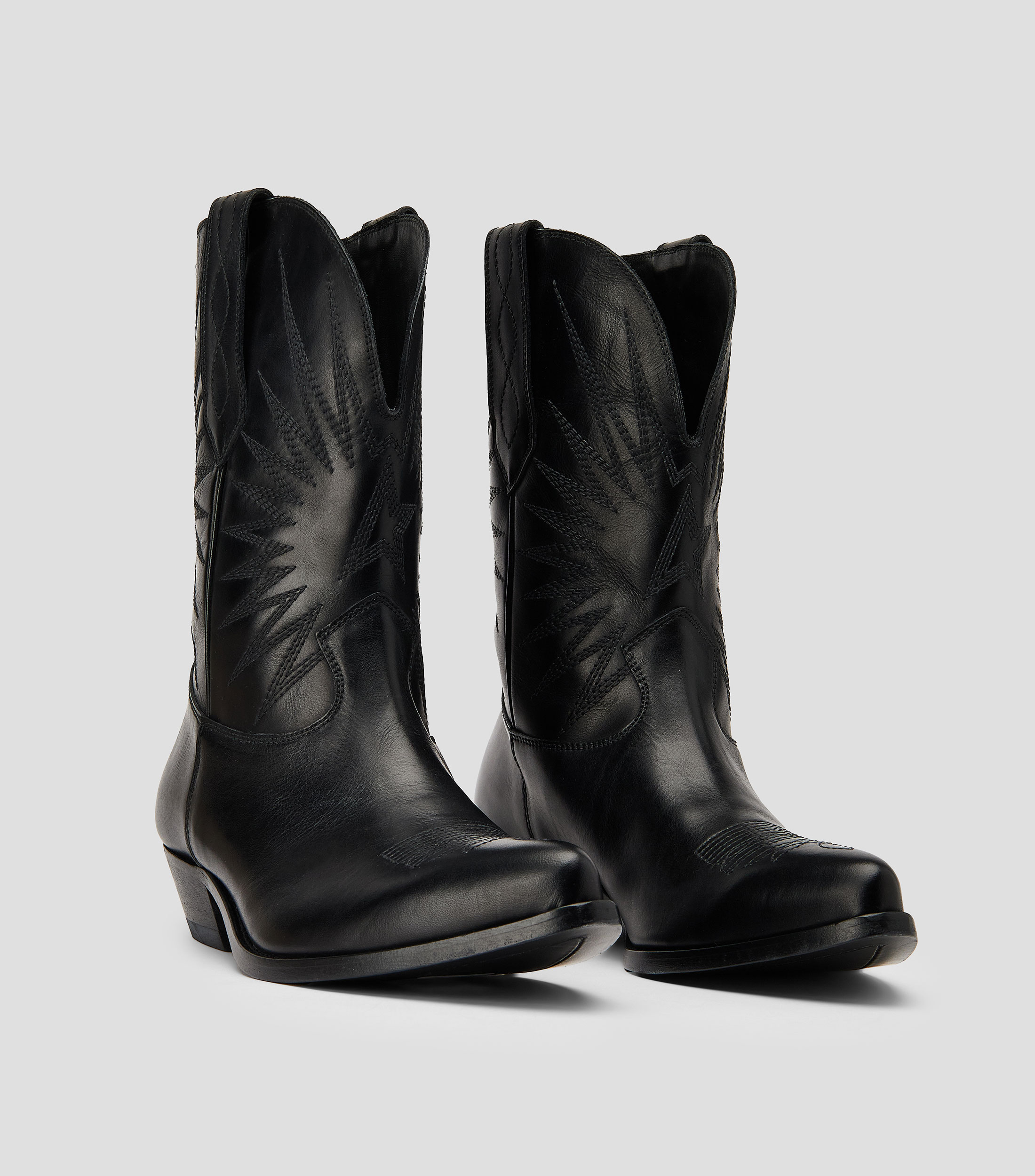 Botas vaqueras Wish Star Low en piel vacuna Hombre