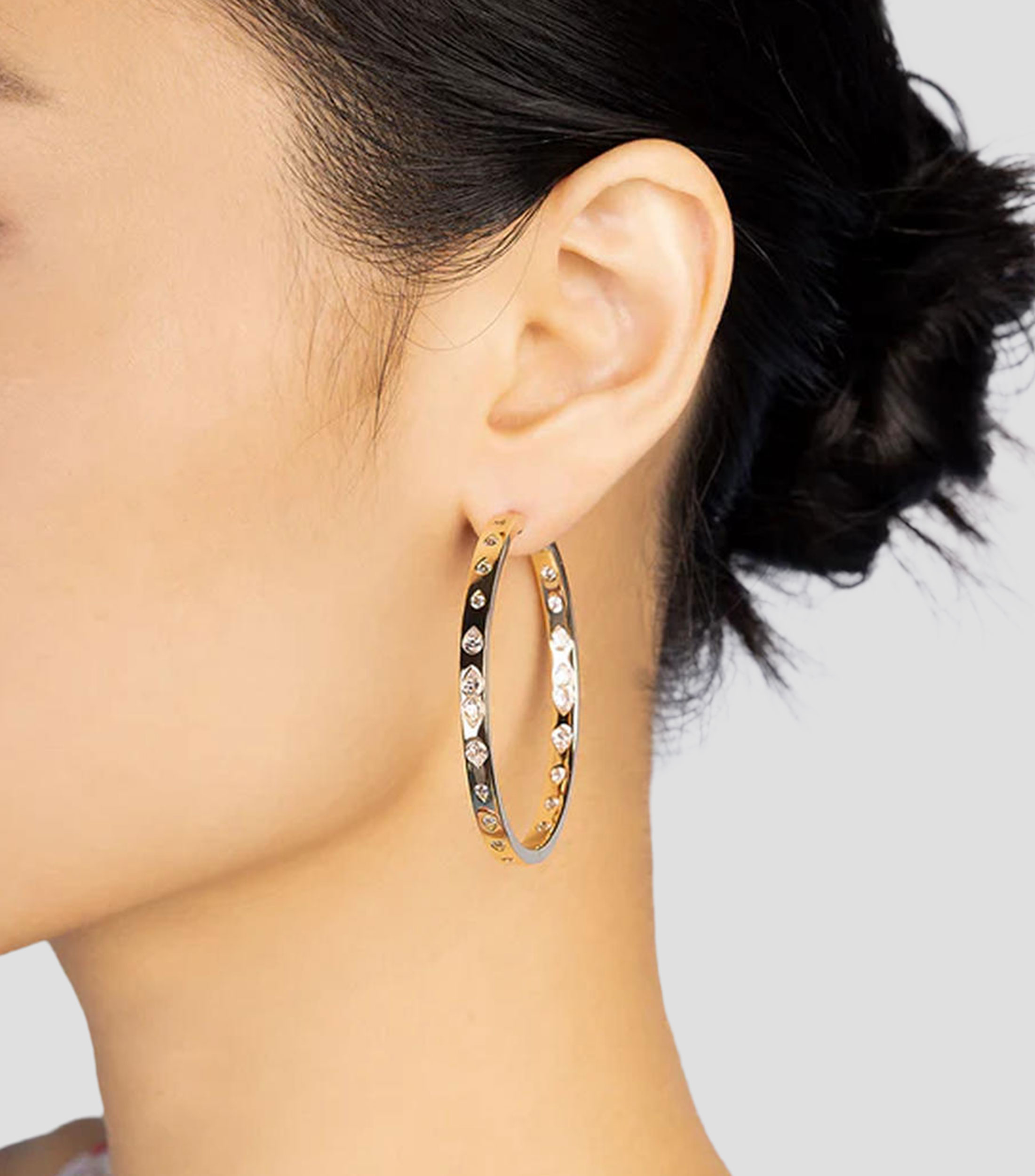 Aretes con Circonitas Gouttelettes Statement Mujer