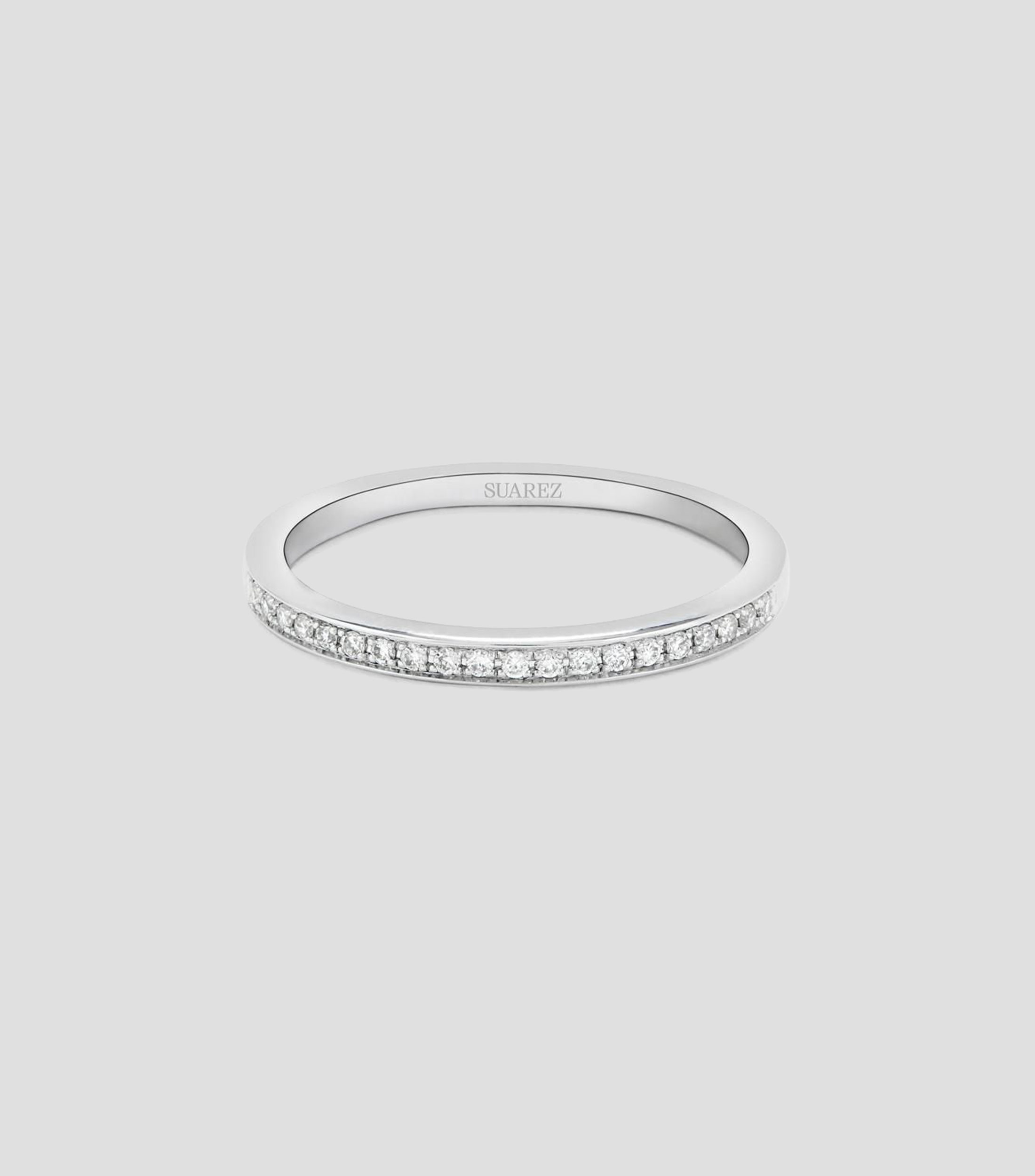 Anillo de compromiso en Oro blanco con Diamante Mujer